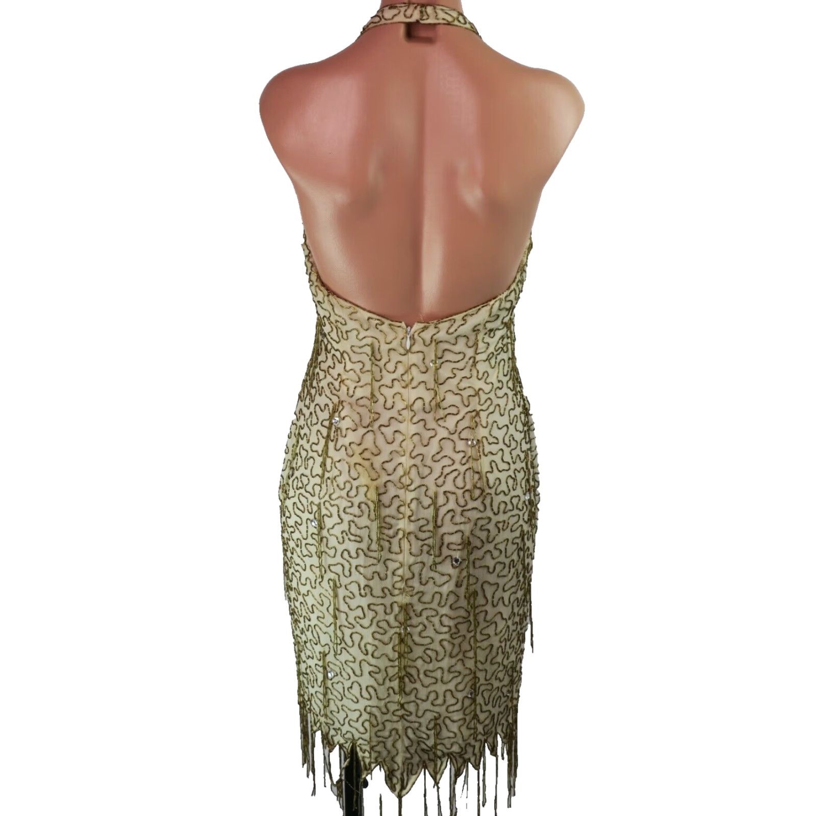 halter flapper dress MIKUTA | The Black Halter Long Knit Dress | Designer Clothes & Apparel | L main image 1
