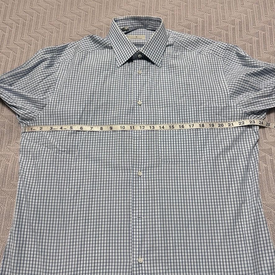 Ermenegildo Zegna Ermenegildo Zegna blue plaid button down size 16.5 Size US L / EU 52-54 / 3 - 7 Thumbnail
