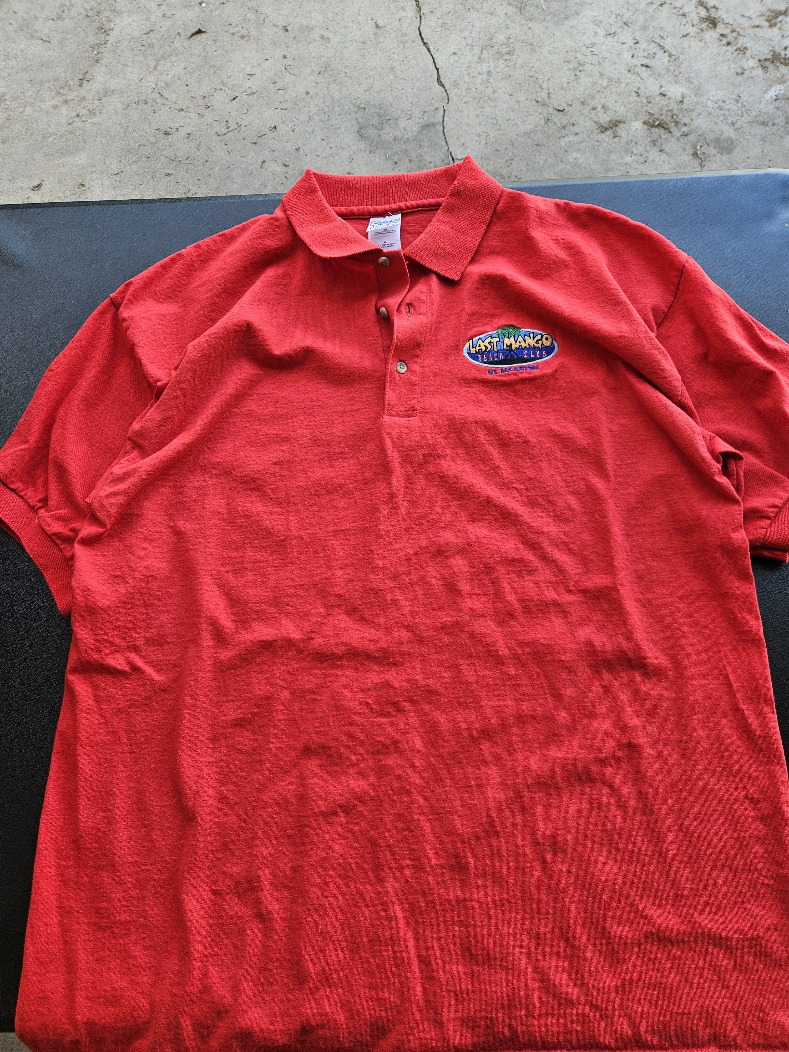 Gildan Last Mango Beach Club St.Maarten Y2K Surf Gildan Polo Size US XL / EU 56 / 4 - 1 Thumbnail