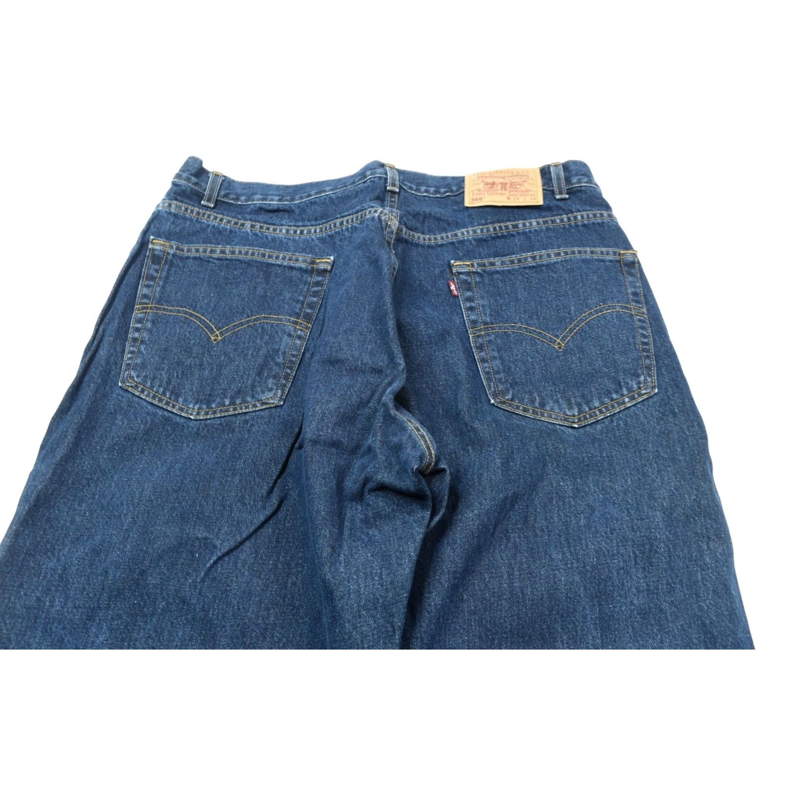 Levi's VINTAGE Levi's 569 Jeans Mens 38x34 Blue Large Straight 100% Cotton Denim Muscle? (adjusted) Size US 36 / EU 52 - 7 Thumbnail