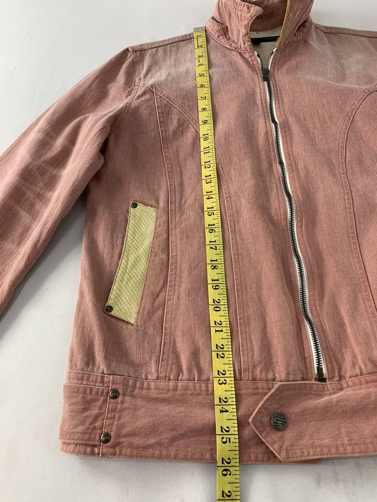 Schlussel Schlussel Kleider Pink Denim Jacket Gold Toned Laced Size US M / EU 48-50 / 2 - 12 Thumbnail