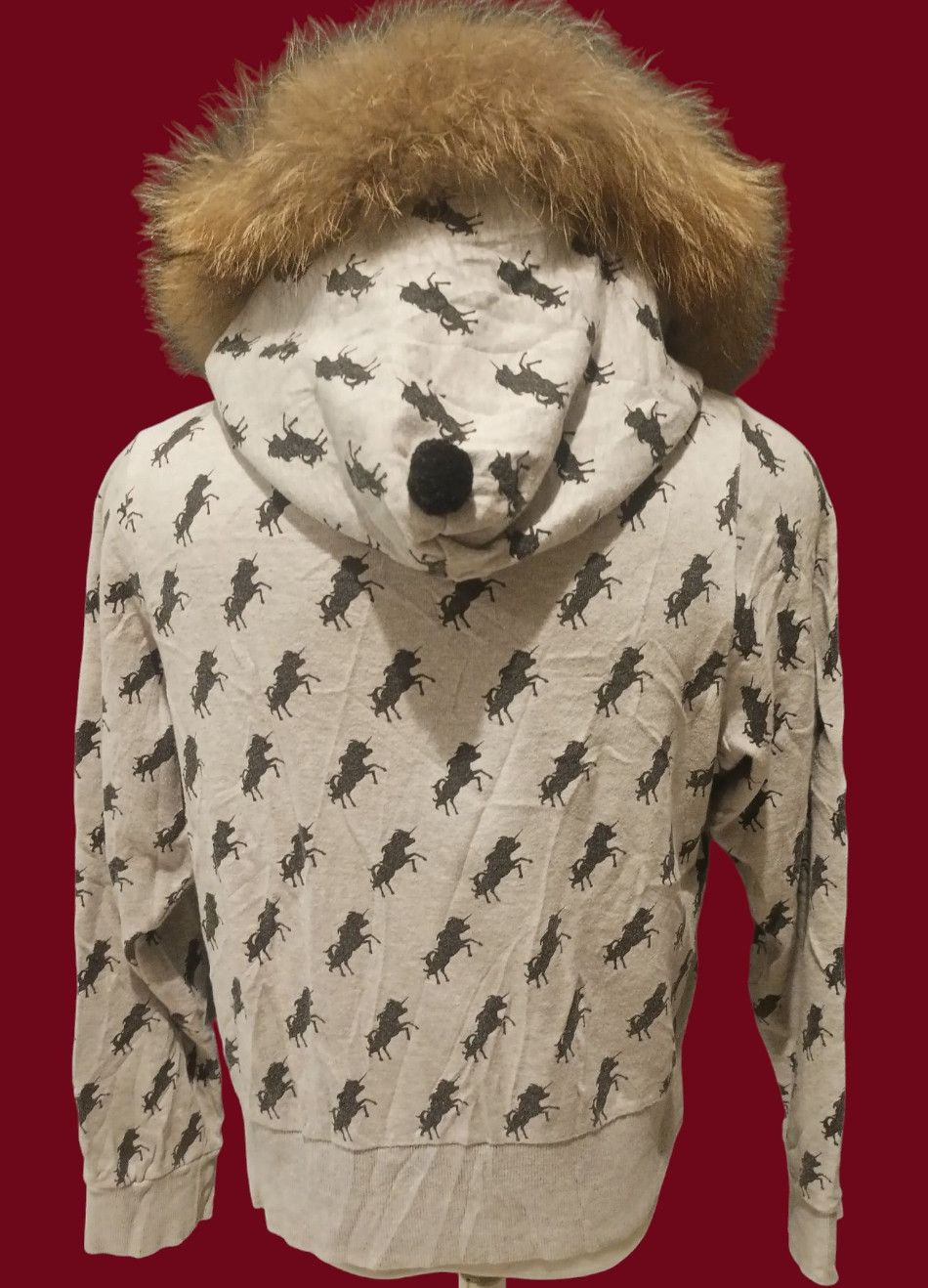 Japanese Brand Rodeo Crowns Fur Zip Hoodie Long Sleeve Size US L / EU 52-54 / 3 - 14 Thumbnail