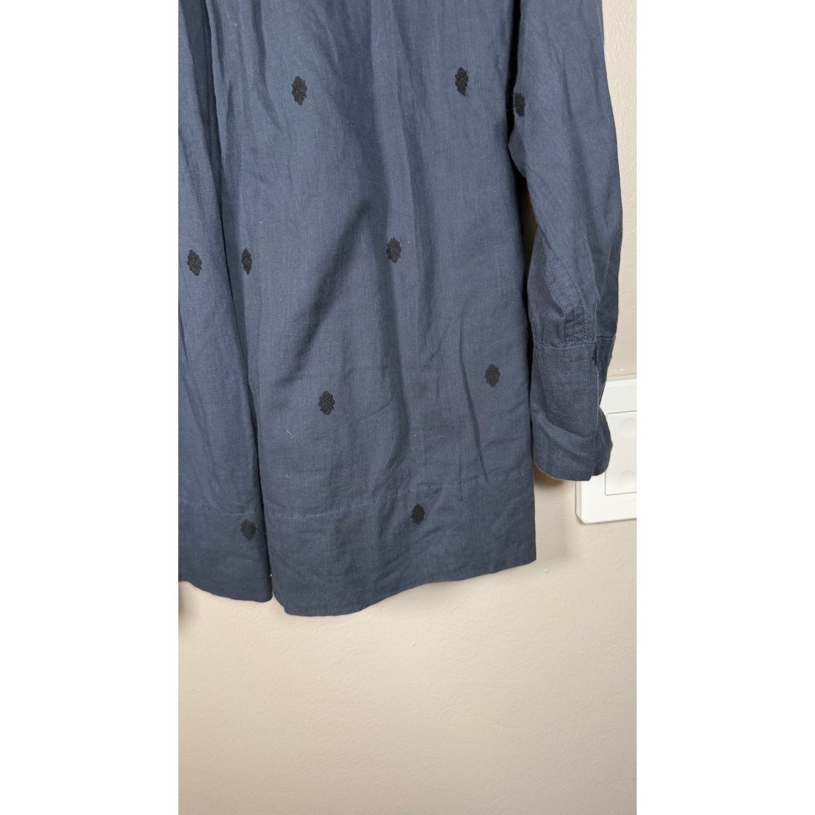 Pas de Calais Pas de Calais Embroidered Diamond Print Blouse size XS Size XS / US 0-2 / IT 36-38 - 11 Thumbnail