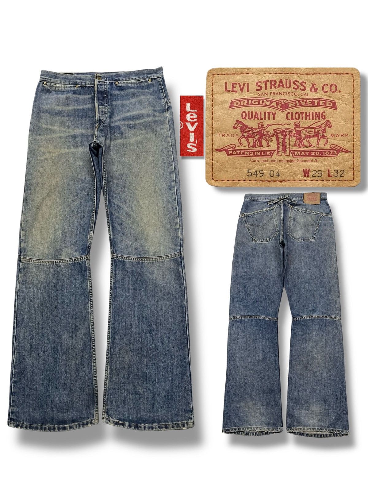 Vintage 00s Levi’s 549 Europe Heritage Buckle Back Denim W31