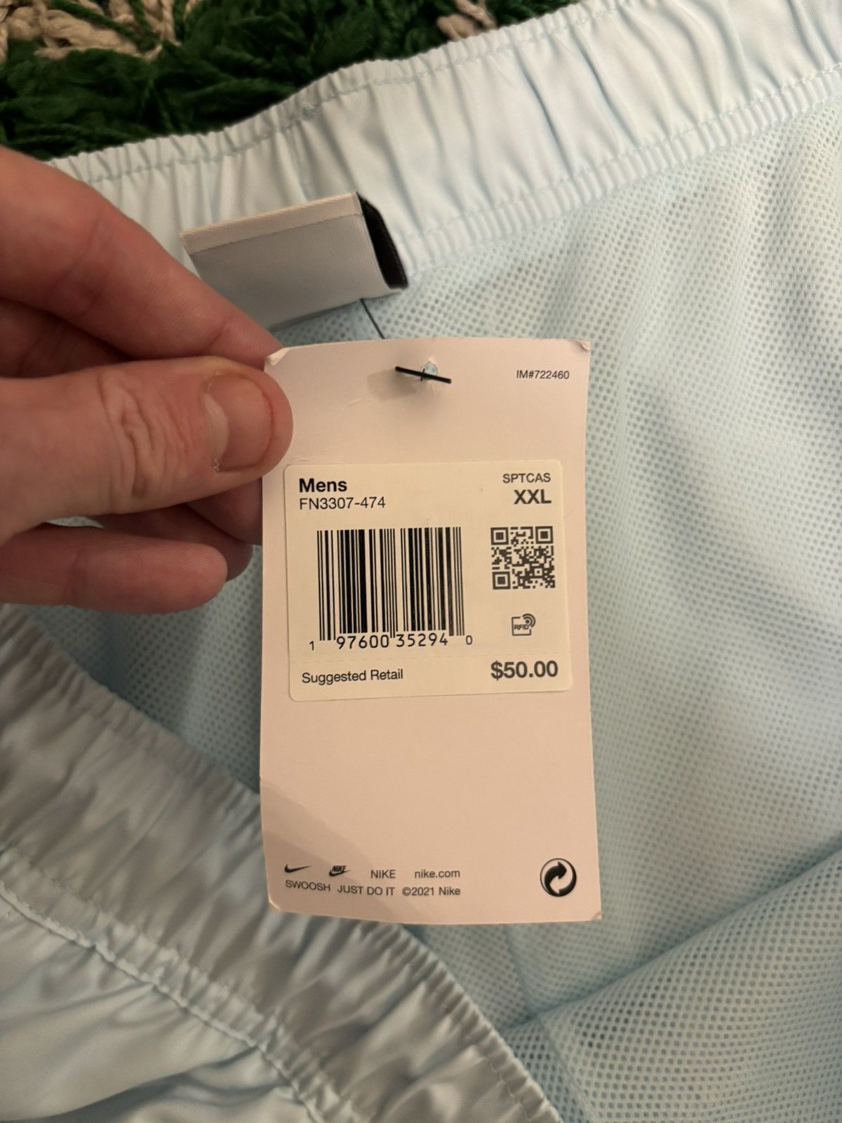 Nike Nike Water Shorts (Light Blue) Size US 38 / EU 54 - 7 Thumbnail