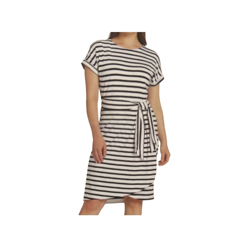 Chaps Chaps Women's Crewneck Black and White Stripe Knit Dress XL Size XL / US 12-14 / IT 48-50 - 1 Thumbnail