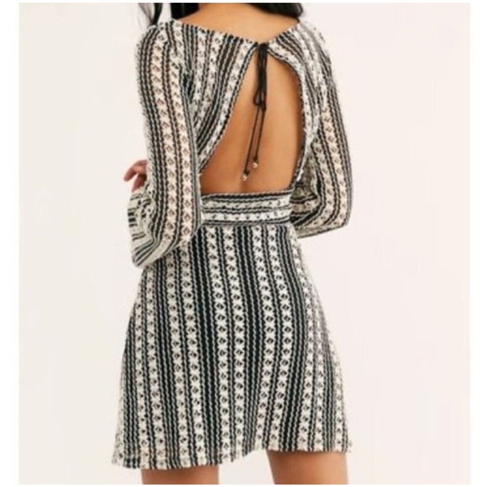 Free People Free People Women's Chiara Crochet Open Back Dress Size 4 Size S / US 4 / IT 40 - 3 Thumbnail