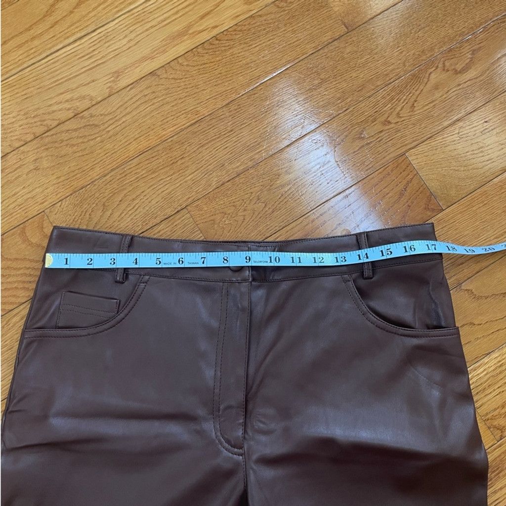 Other Miss Selfridge Faux Leather wide leg pants high waisted 12P Size 34" / US 12 / IT 48 - 9 Thumbnail