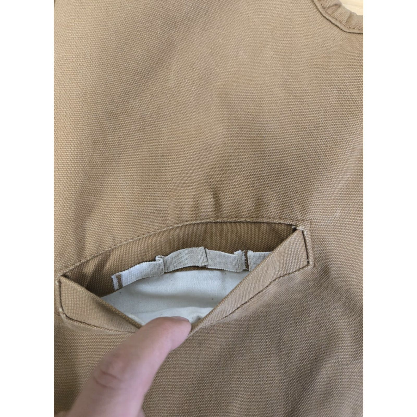 Carhartt VINTAGE Carhartt Vest 80s L Tall Tan Brown Canvas USA Men L PVC? Size US L / EU 52-54 / 3 - 4 Thumbnail