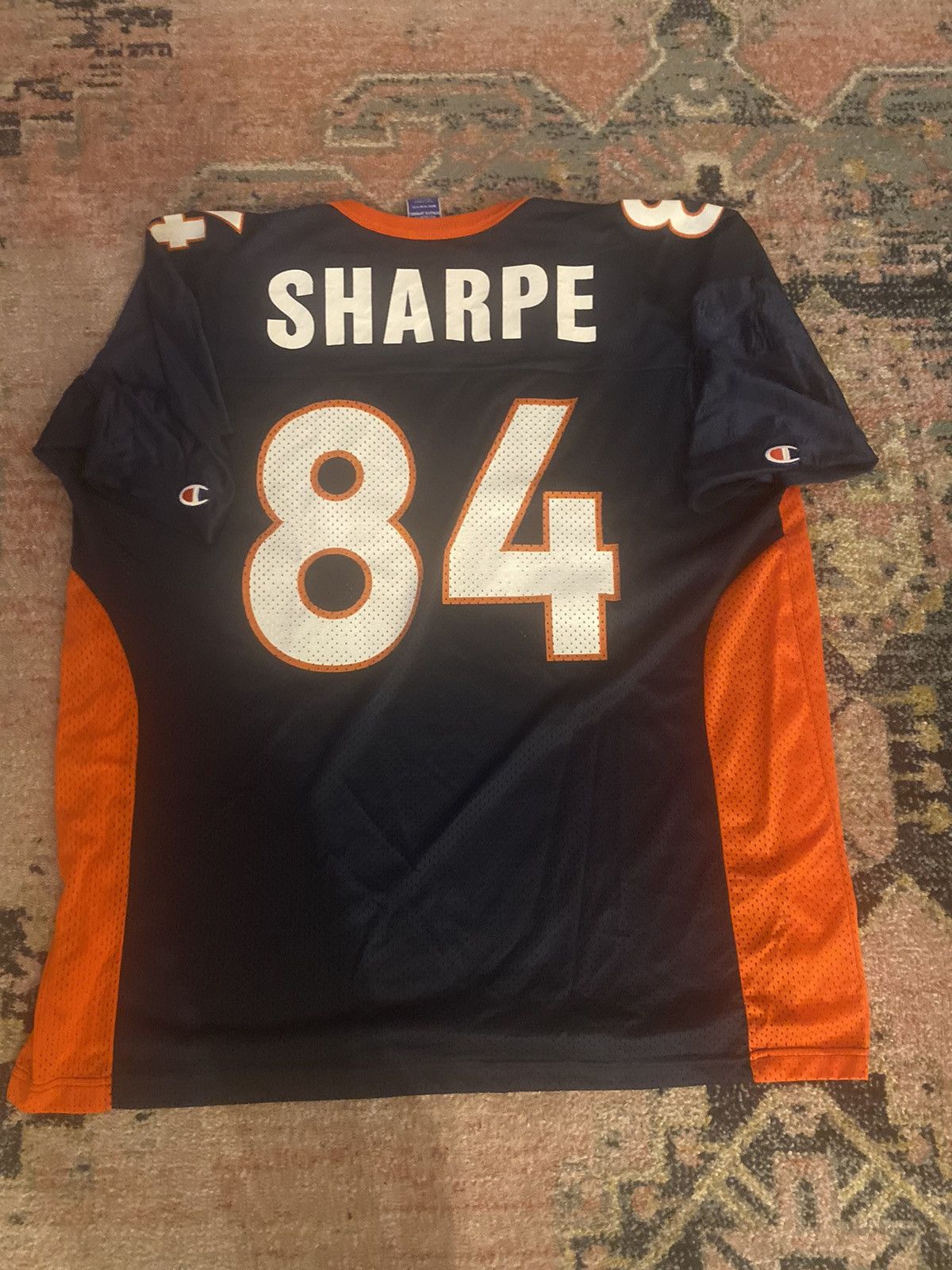 image of Vintage 90’S Denver Broncos Shannon Sharp Champion Jersey in Blue, Men's (Size XL)