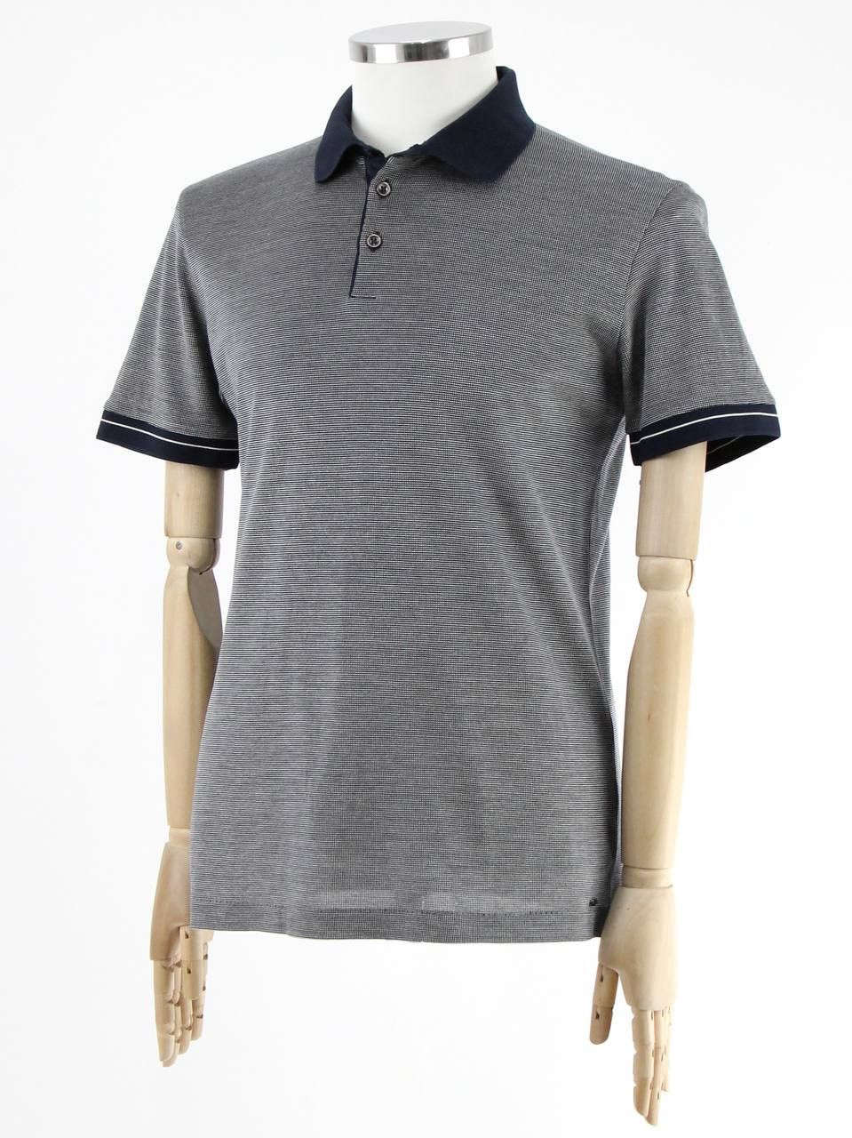Hugo Boss HUGO BOSS White and blue cotton polo shirt Size US L / EU 52-54 / 3 - 2 Thumbnail