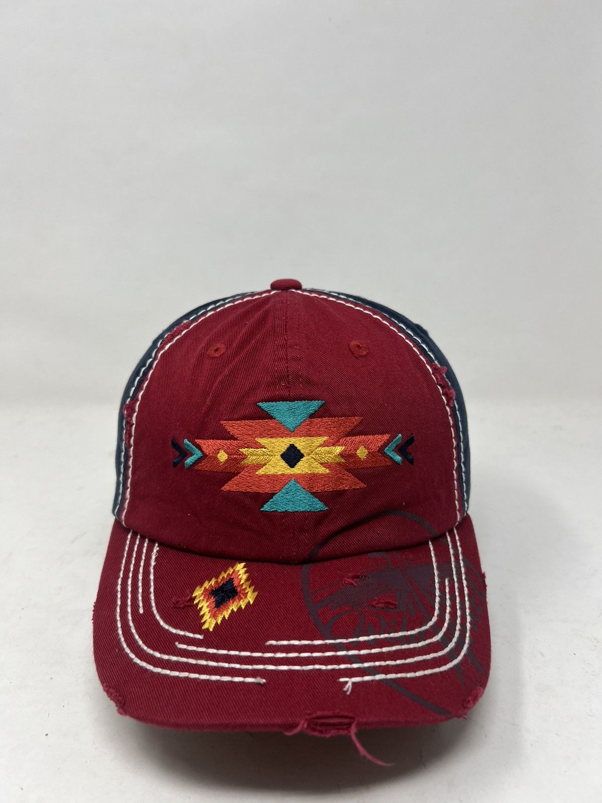 Japanese Brand Wild Free Native Distressed Hat Cap Size ONE SIZE - 1 Thumbnail