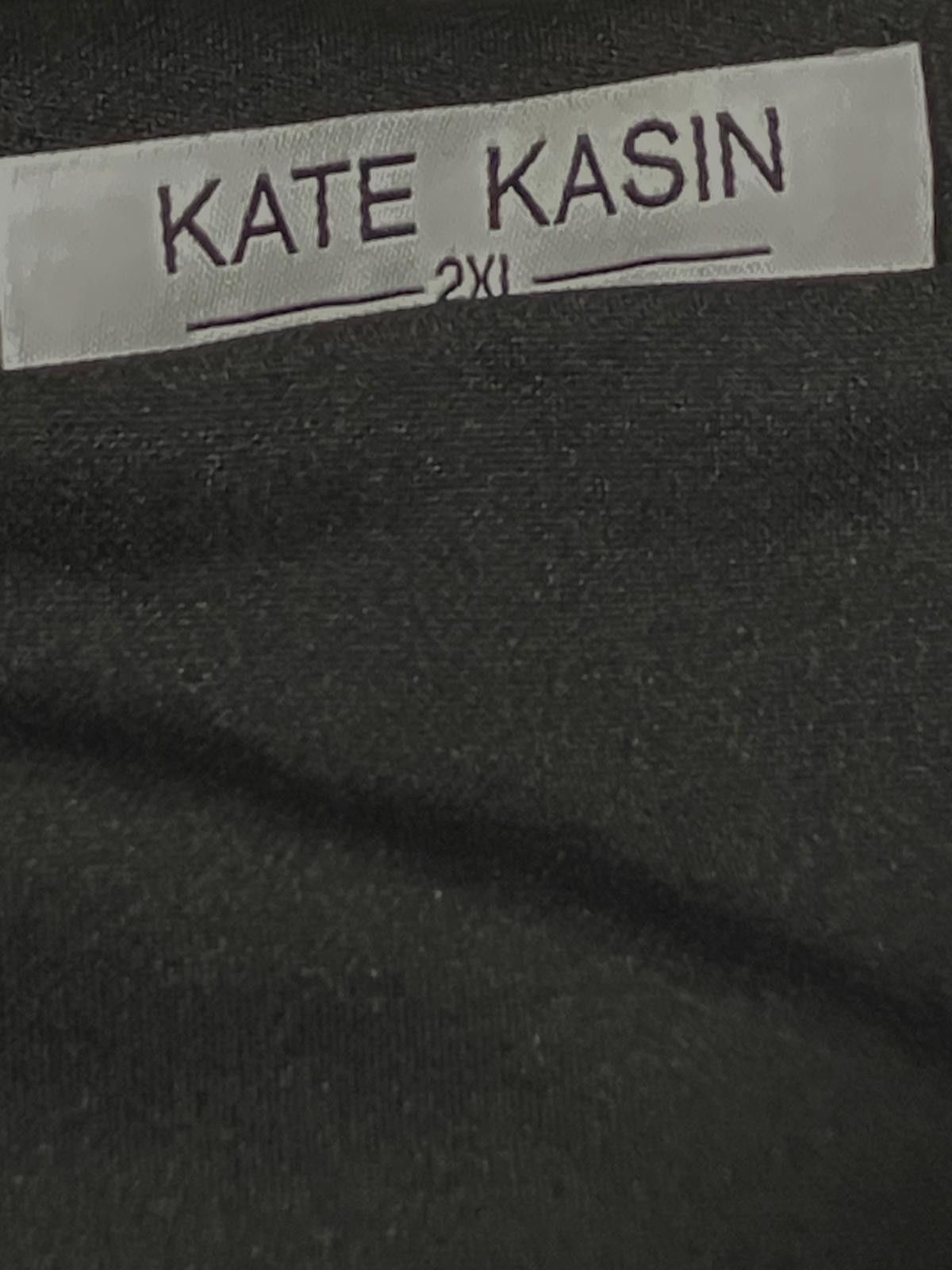 Other Kate Kasin Black Draped Wrap Skirt 2XL Size 42" / US 20 - 6 Thumbnail