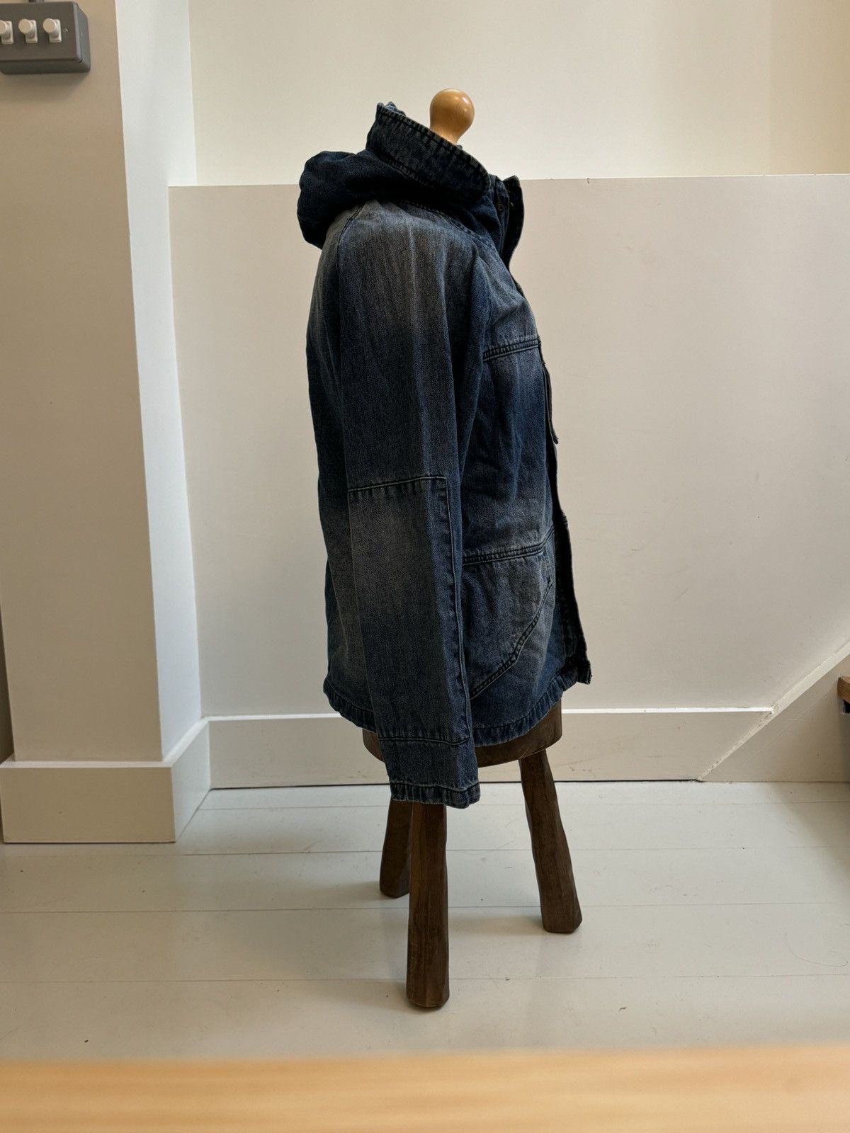 Vintage Vintage 1972 Denim Military Hooded Jacket Size US M / EU 48-50 / 2 - 3 Thumbnail