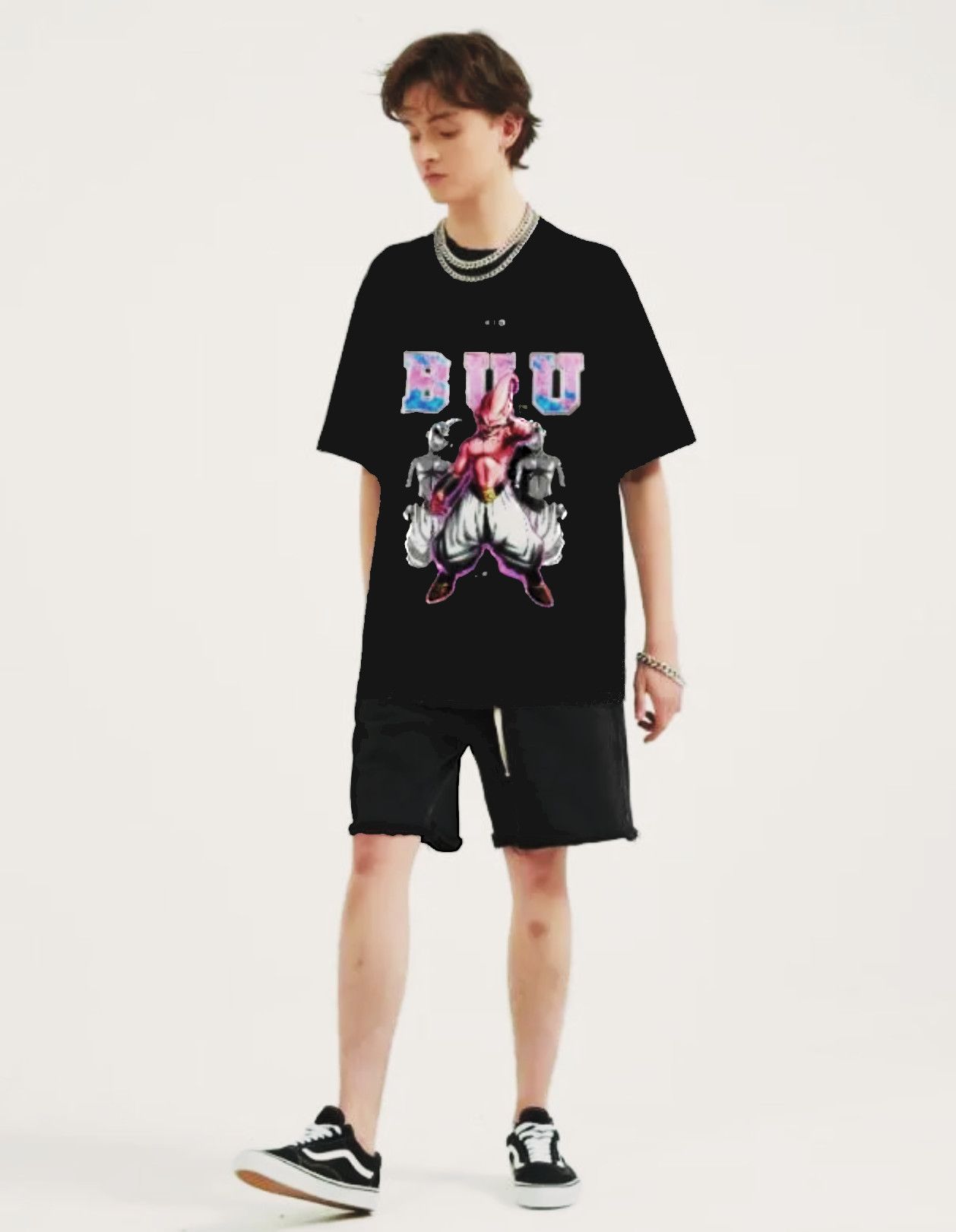 Anime × Japanese Brand kid Majin buu dbz anime Oversized box fit T-Shirt Size US L / EU 52-54 / 3 - 3 Thumbnail