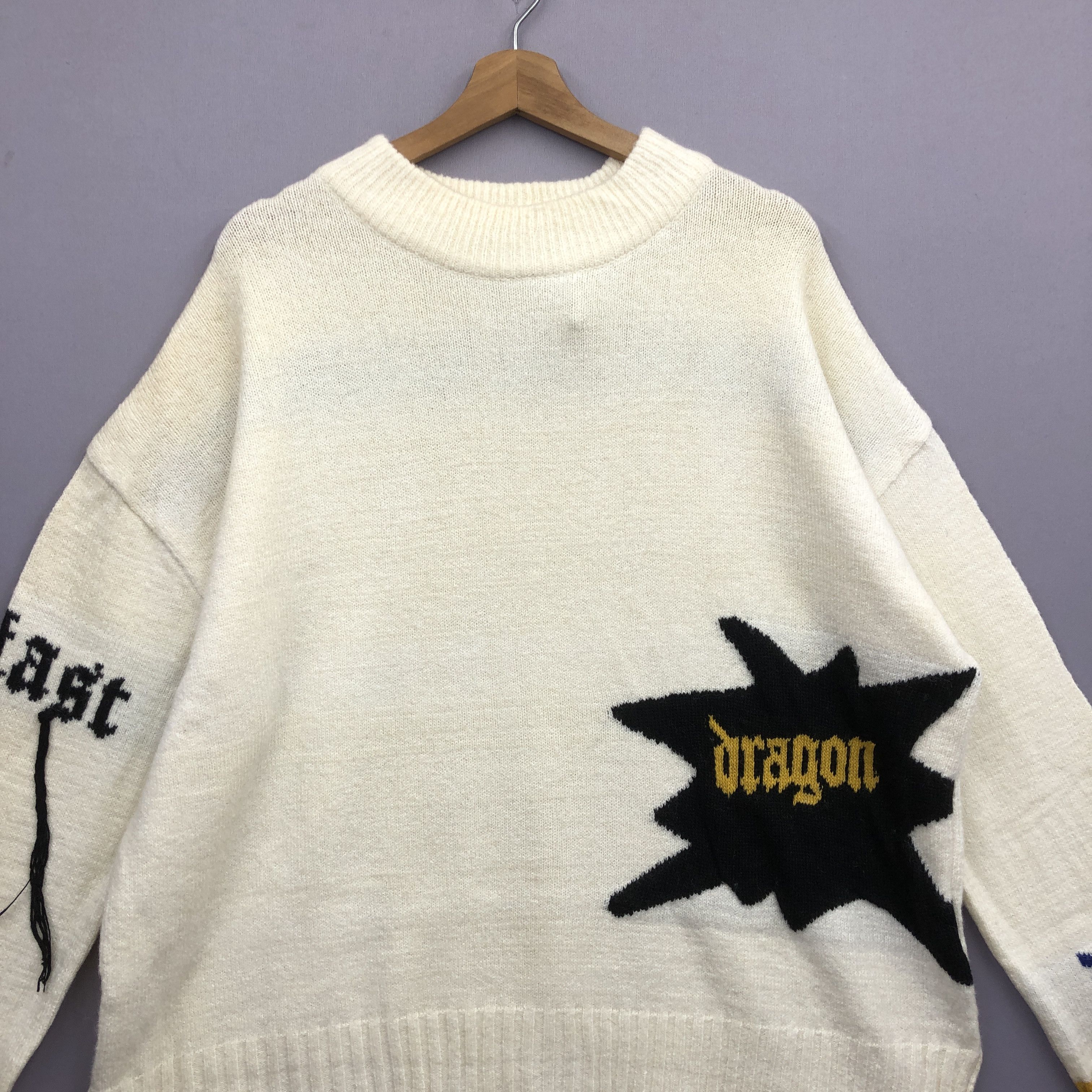 Homespun Knitwear Y2K Dragon 8 Knit Sweater Too Fast to Libe Too Sweatshirt Size US XL / EU 56 / 4 - 3 Thumbnail