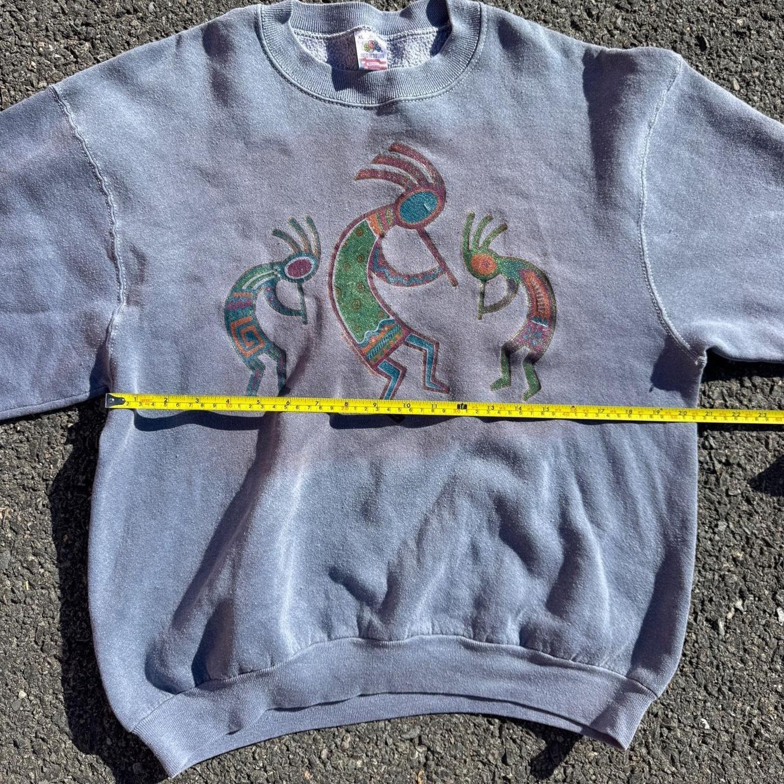 Fruit Of The Loom Vintage Native American Art Crewneck – Size XL Size US XL / EU 56 / 4 - 6 Thumbnail