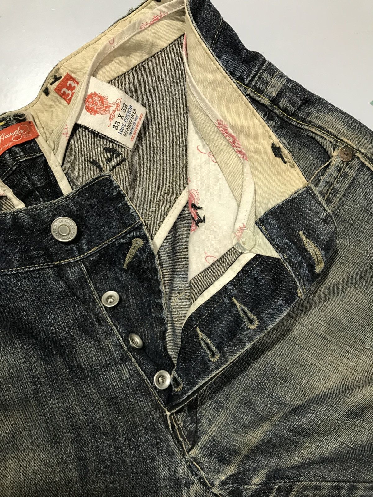 Ed Hardy Vintage ed hardy damaged denim Size US 34 / EU 50 - 7 Thumbnail