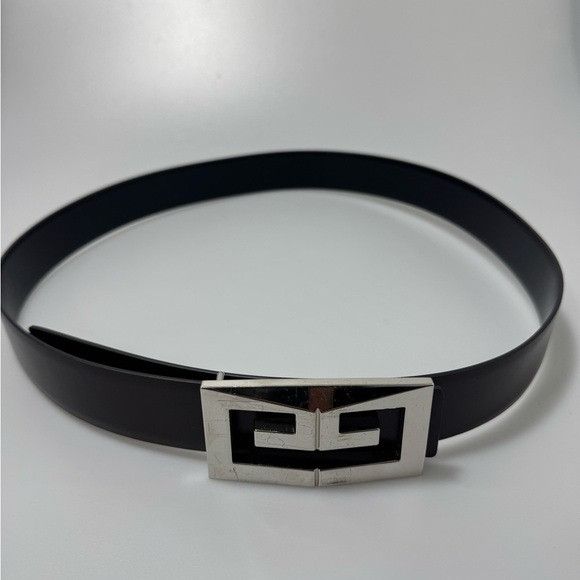 Givenchy Givenchy 30mm Reversible 2G Small Buckle Belt Black Silver M Size 40 - 1 Thumbnail