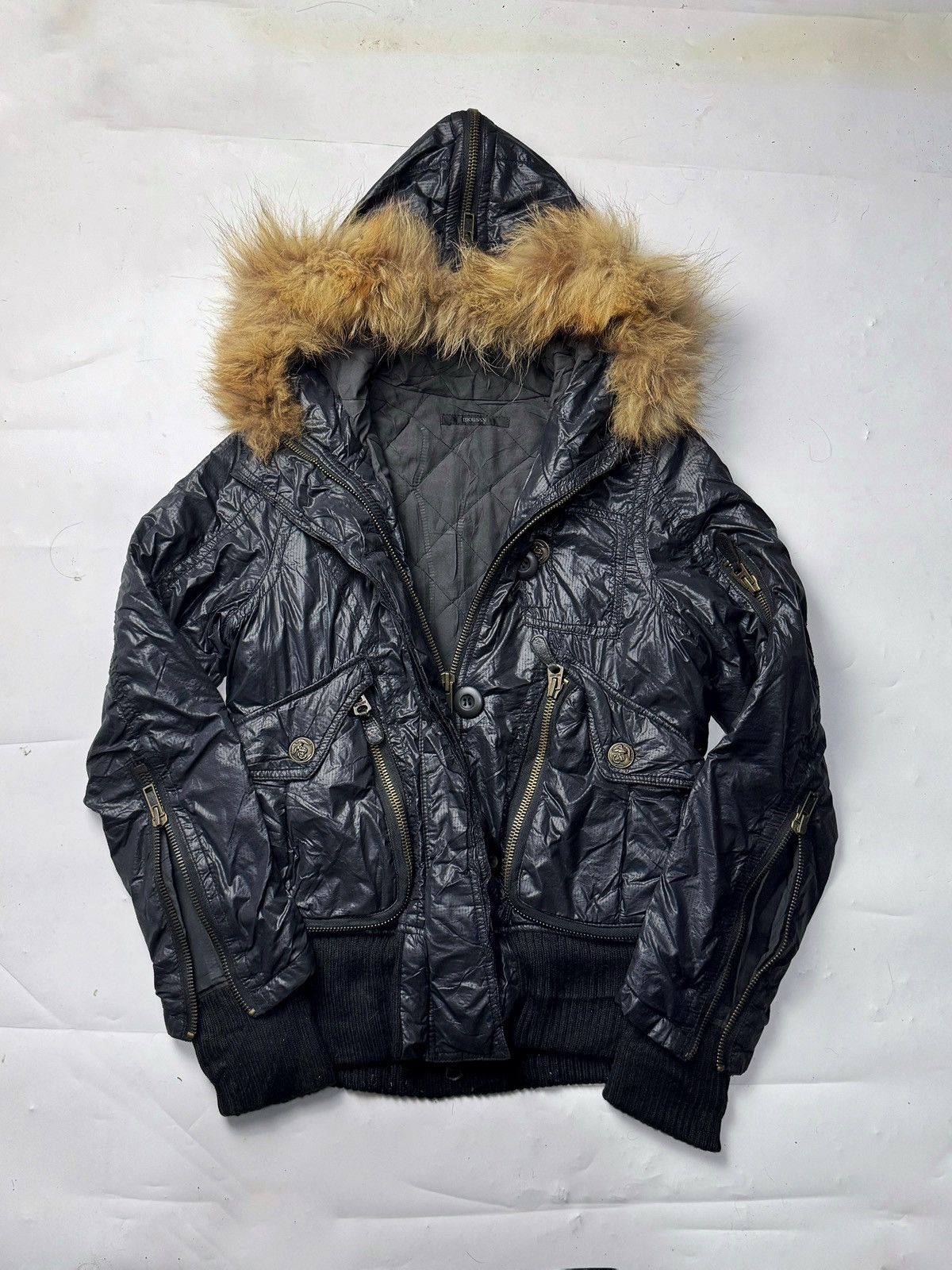 If Six Was Nine Fur Puffer Hoodie Jacket Moussy Archived Vkei styled Size US M / EU 48-50 / 2 - 2 Thumbnail