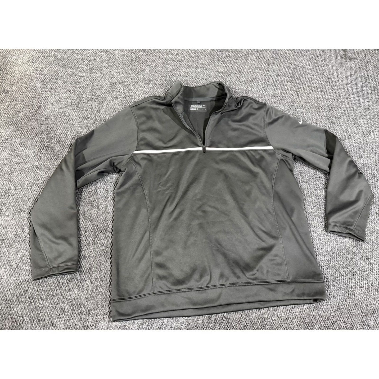 Nike Nike Golf Therma-FIT Pullover Jacket Mens XL Gray 1/4 Zip Tour Performance Size US XL / EU 56 / 4 - 2 Thumbnail