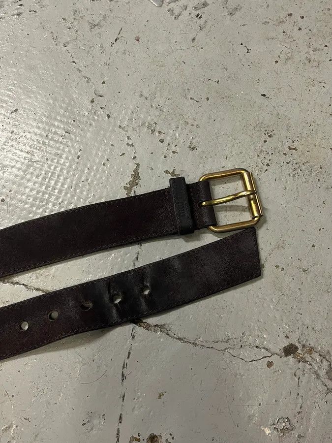 Miu Miu MiuMiu Brown Suede Leather Belt Size ONE SIZE - 5 Thumbnail