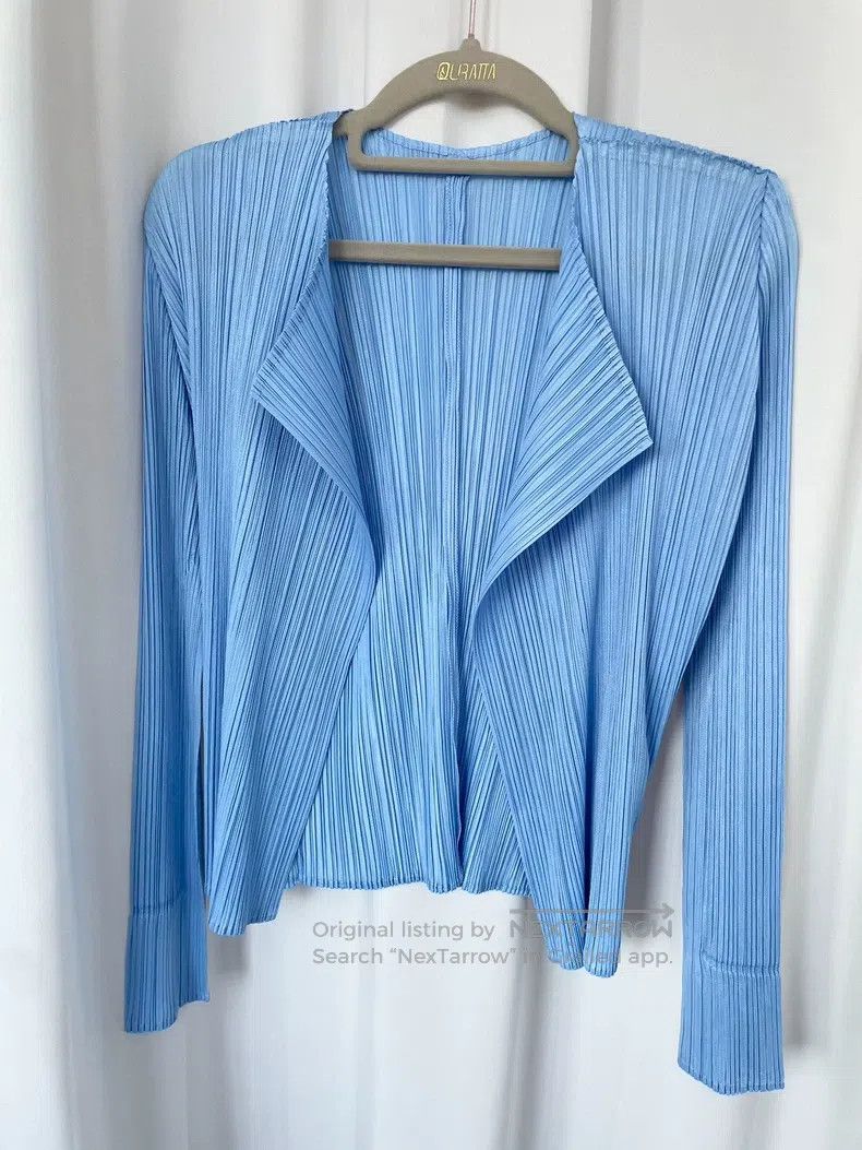 Issey Miyake Issey Miyake Sky Blue Coat Size L / US 10 / IT 46 - 2 Thumbnail