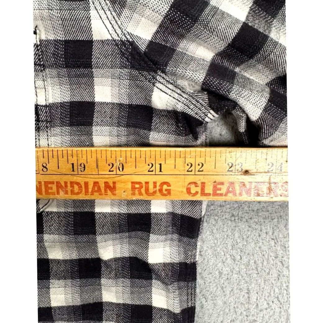 Carhartt VINTAGE Carhartt Shirt Womens Large Black Cream Plaid Flannel Button Up Pocket Stretch Size L / US 10 / IT 46 - 6 Thumbnail