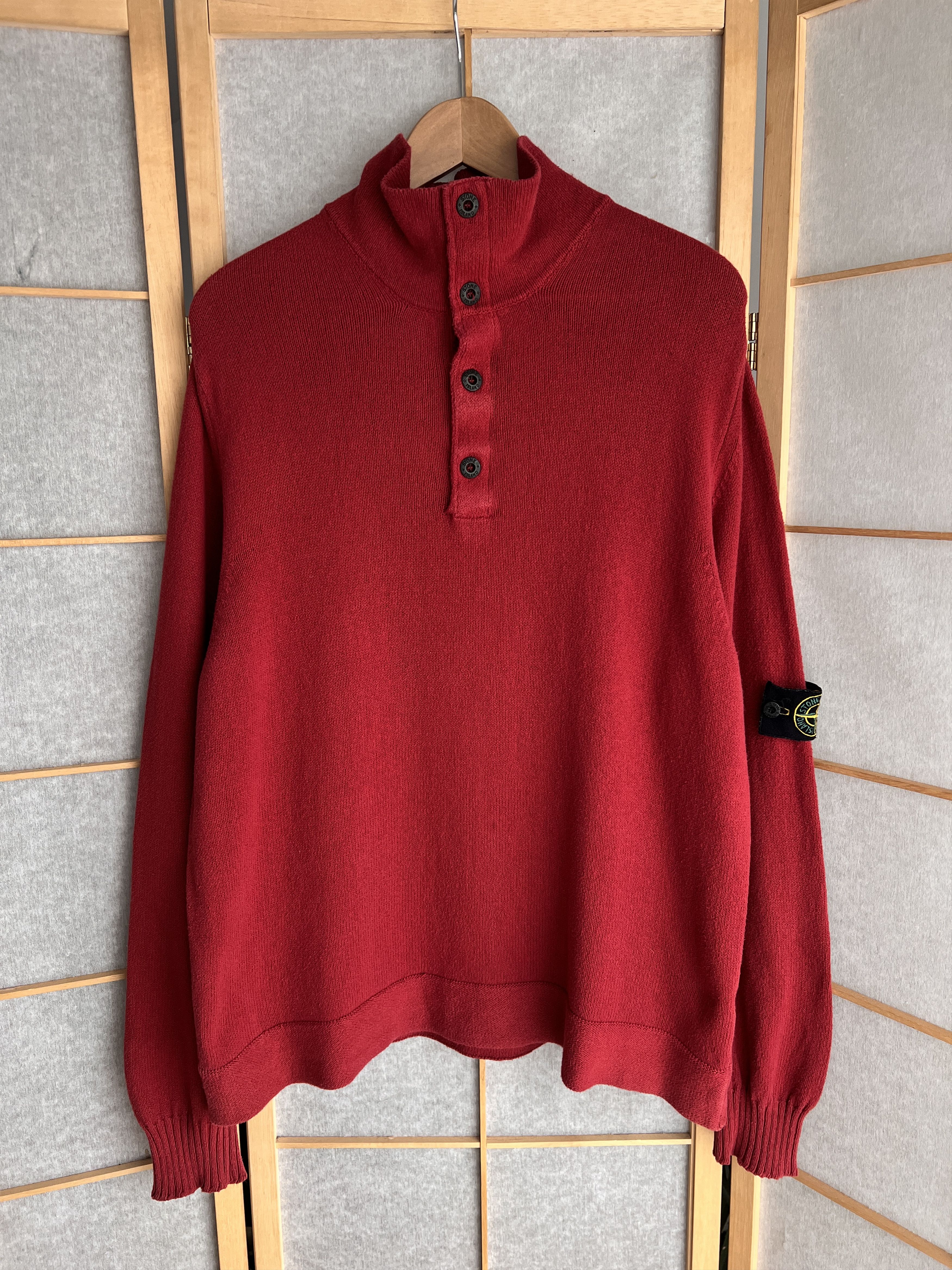 Stone Island Archive! Stone Island VTG 2000s knit sweater halfzip