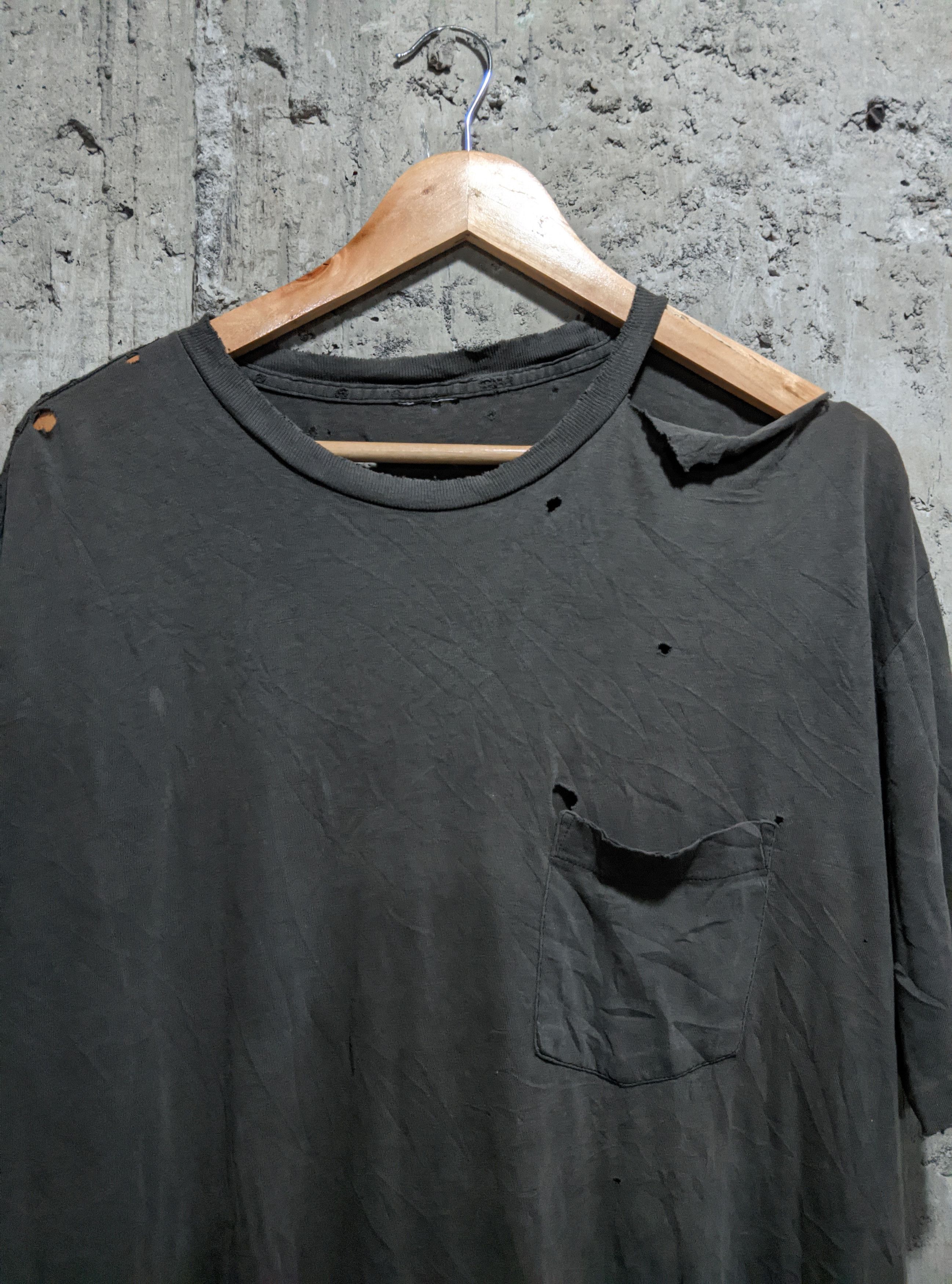 Vintage Vintage 90s destroyed thrashed faded blank erd Size US XL / EU 56 / 4 - 3 Thumbnail