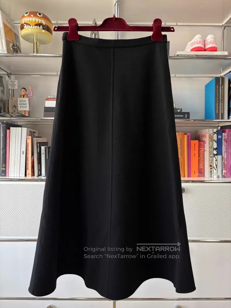 Dior Dior Black wool A-shaped skirt Size 24" / US 00 / IT 34 - 2 Thumbnail