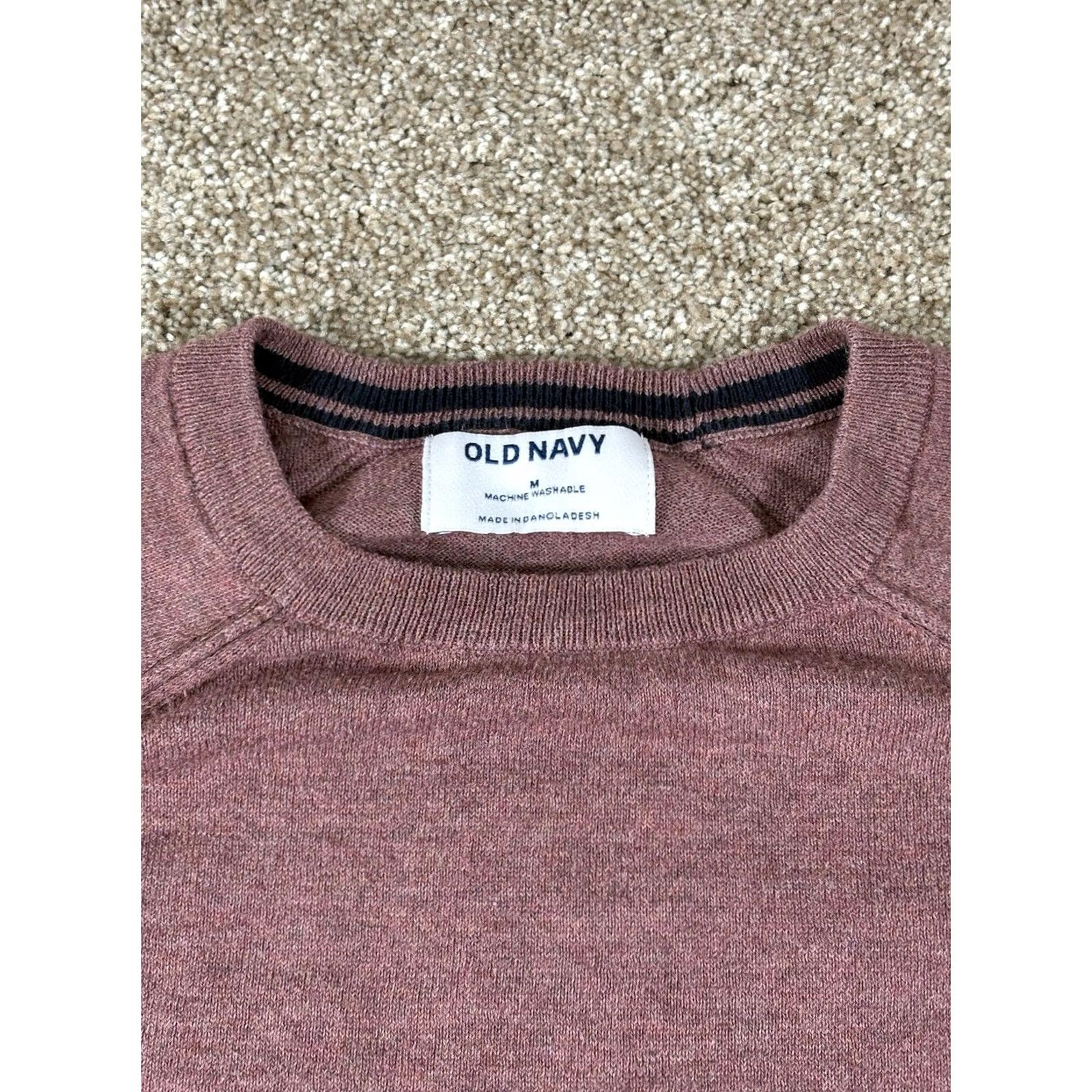 Old Navy Old Navy Sweater Mens Pullover Crew Neck Red M Regular Knit Lightweight Casual Formal Travel Workwear - Size US M / EU 48-50 / 2 - 2 Thumbnail