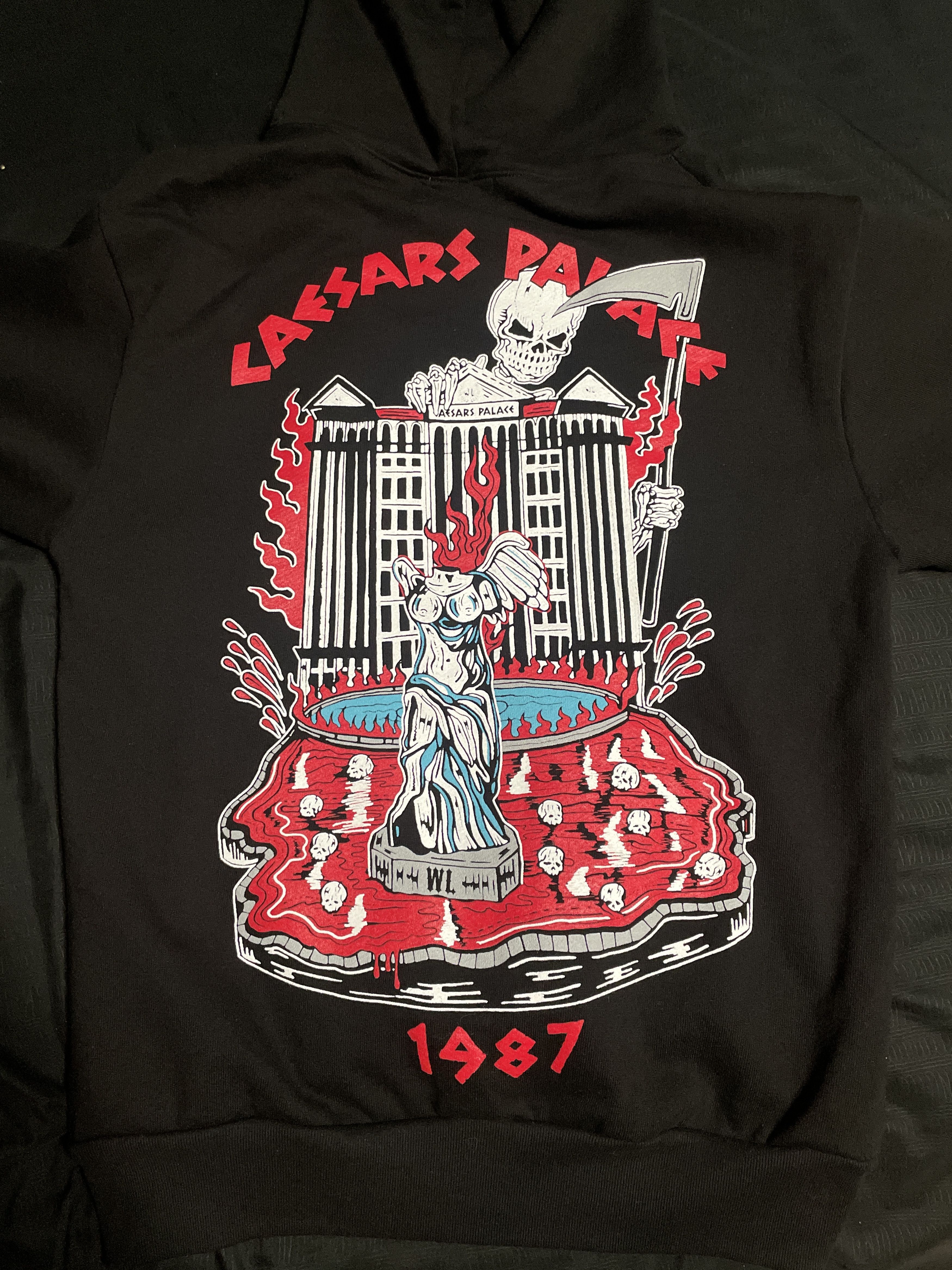 image of Warren Lotas Ceasars Palace Las Vegas Hoodie in Black, Men's (Size Small)