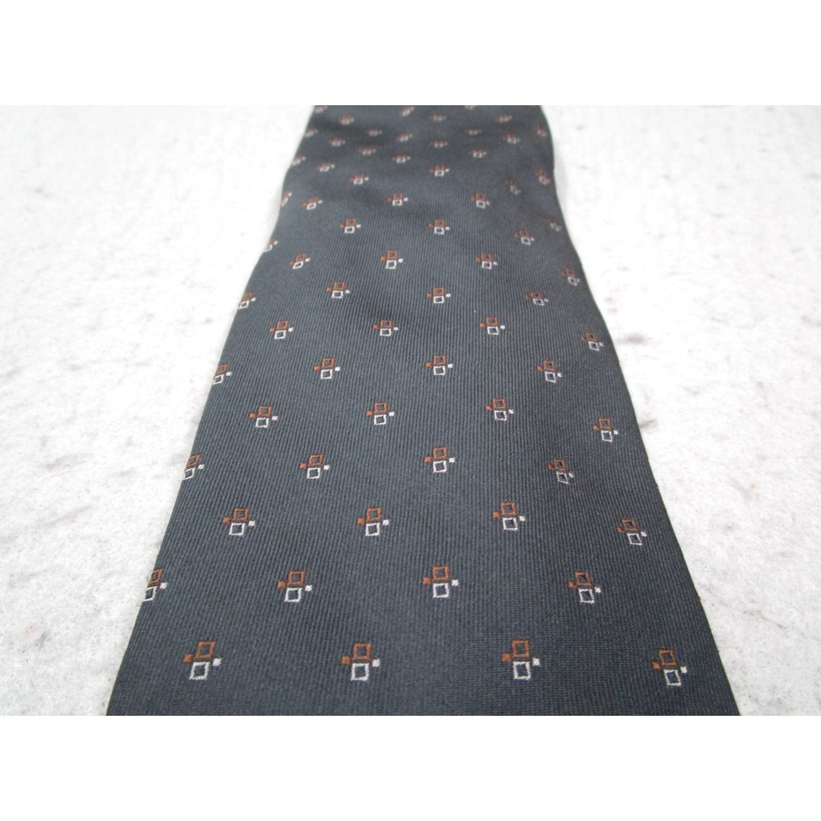 Vintage Barneys New York Neck Tie Mens One Size Blue Silk Abstract Geometric Made in Italy Size ONE SIZE - 2 Thumbnail