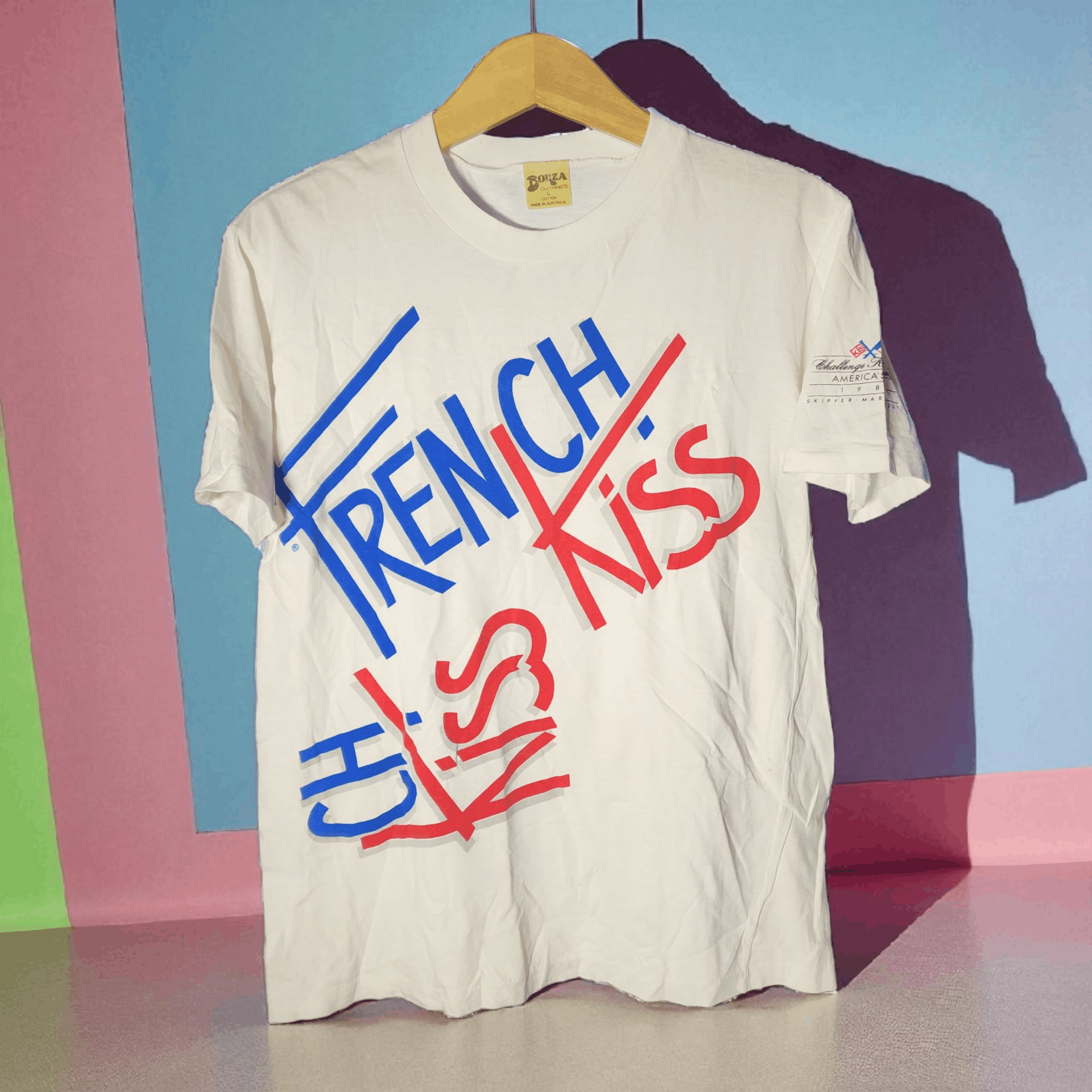 Vintage Vintage 80s French Kiss 🇫🇷 💋 1987 shirts Bonza Tees Size US M / EU 48-50 / 2 - 1 Thumbnail