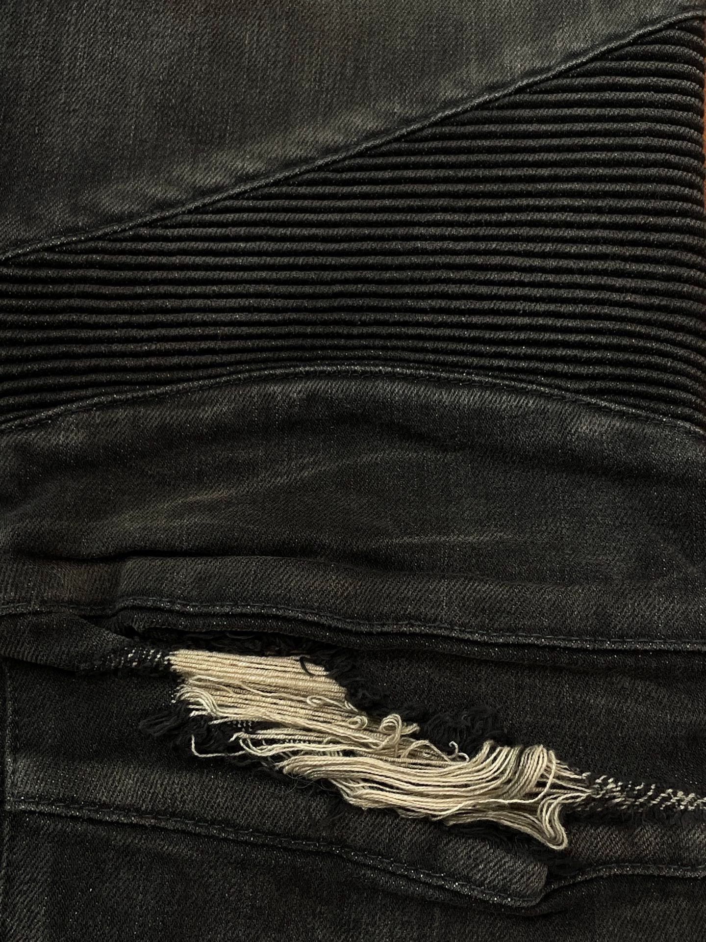 Balmain Balmain Biker Jeans Kanye Knee Rip Heavy 30 Size US 30 / EU 46 - 7 Thumbnail