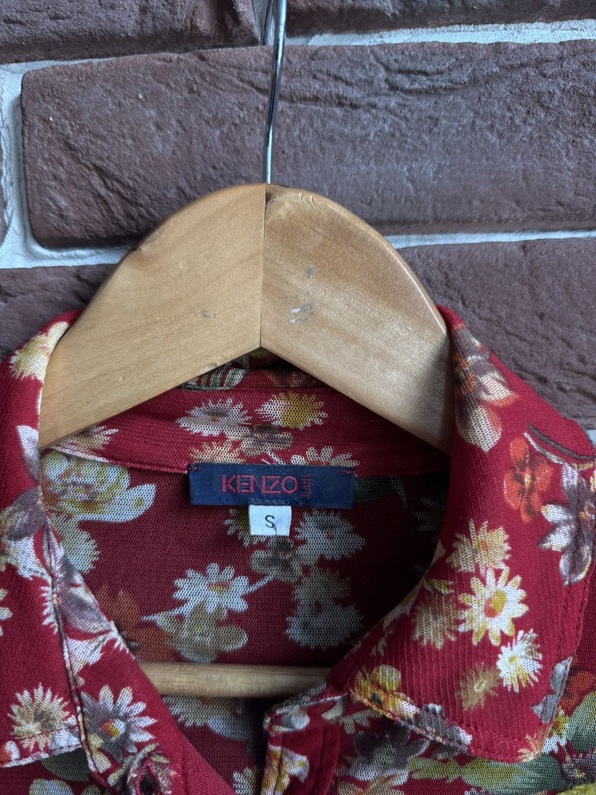 Kenzo Rare Vintage Kenzo Floral Mesh top longsleeve shirt Size S / US 4 / IT 40 - 7 Thumbnail