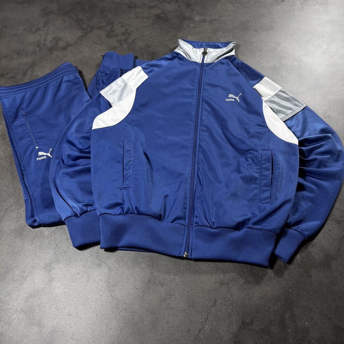 Puma Vintage 90s Puma Tracksuit Set Zip Sweatshirt Sweatpants Size US L / EU 52-54 / 3 - 2 Thumbnail