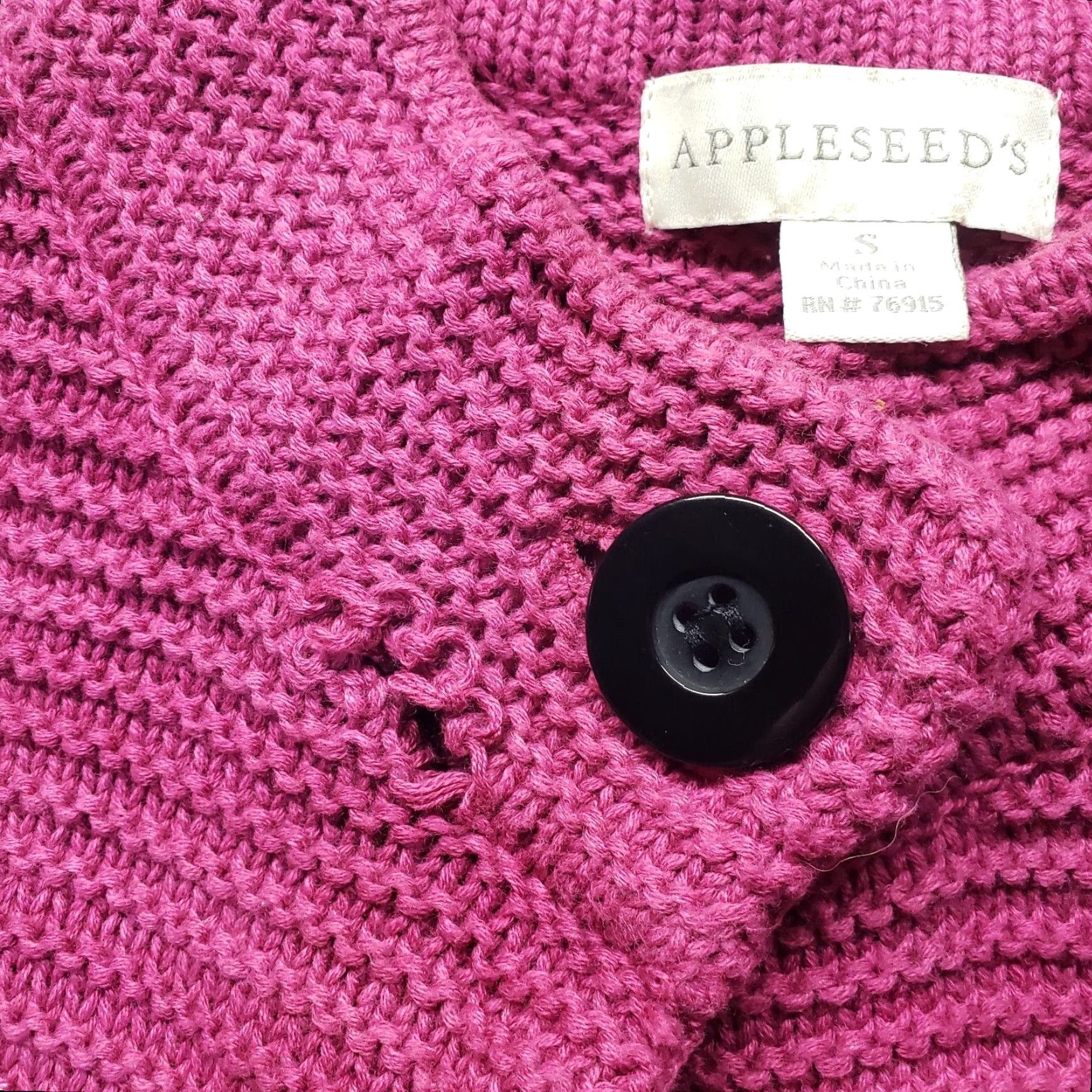 Vintage Appleseed's Purple Cardigan Sweater Long Sleeve Women's S Purple Button Up Cardigan Sweater 100% Acrylic Knit Vintage: No Women Size S / US 4 / IT 40 - 5 Thumbnail