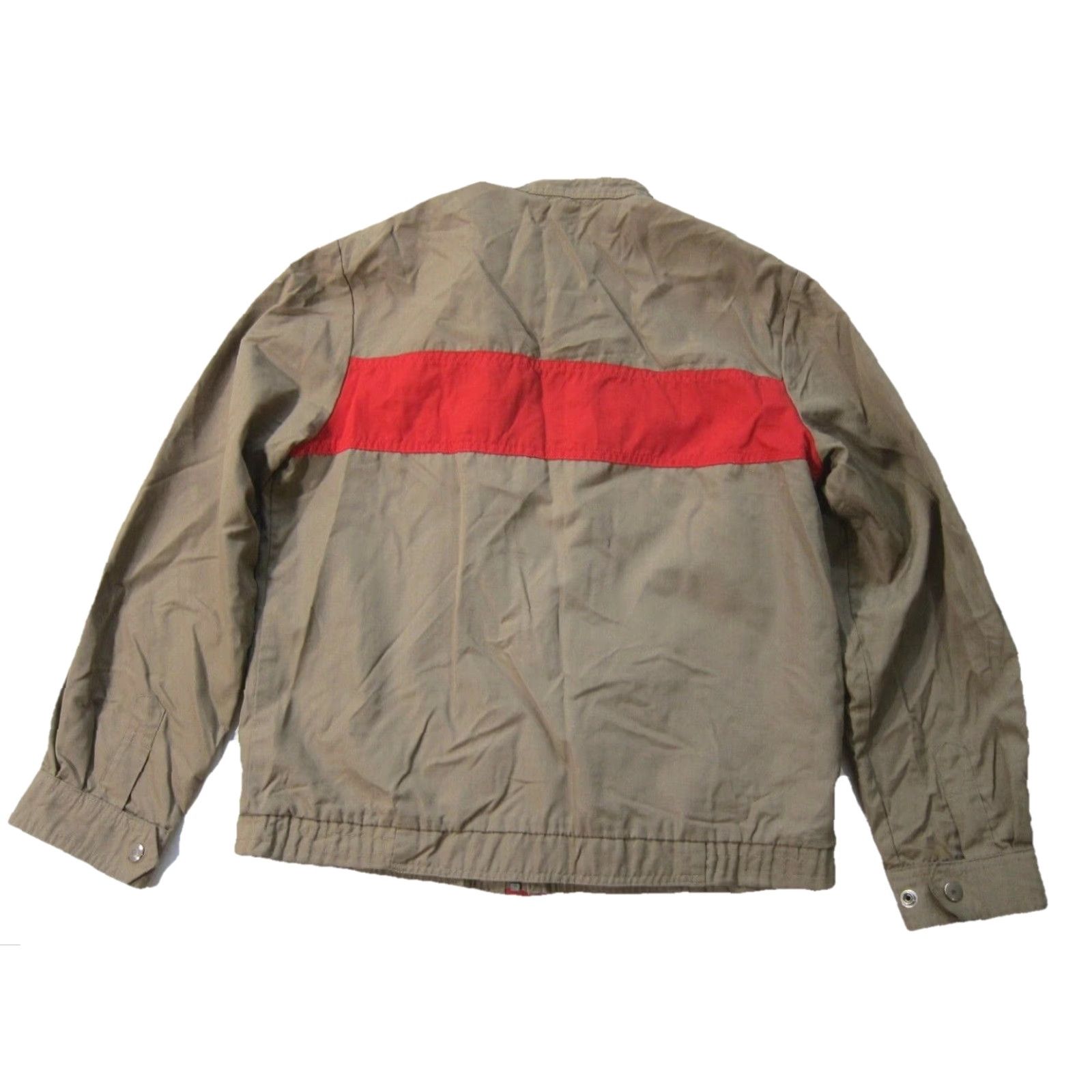 Vintage Pacific Trail Windbreaker Jacket Mens S Brown Red Zip Pocket Cotton 80s 90s Art Vintage Size US S / EU 44-46 / 1 - 2 Thumbnail