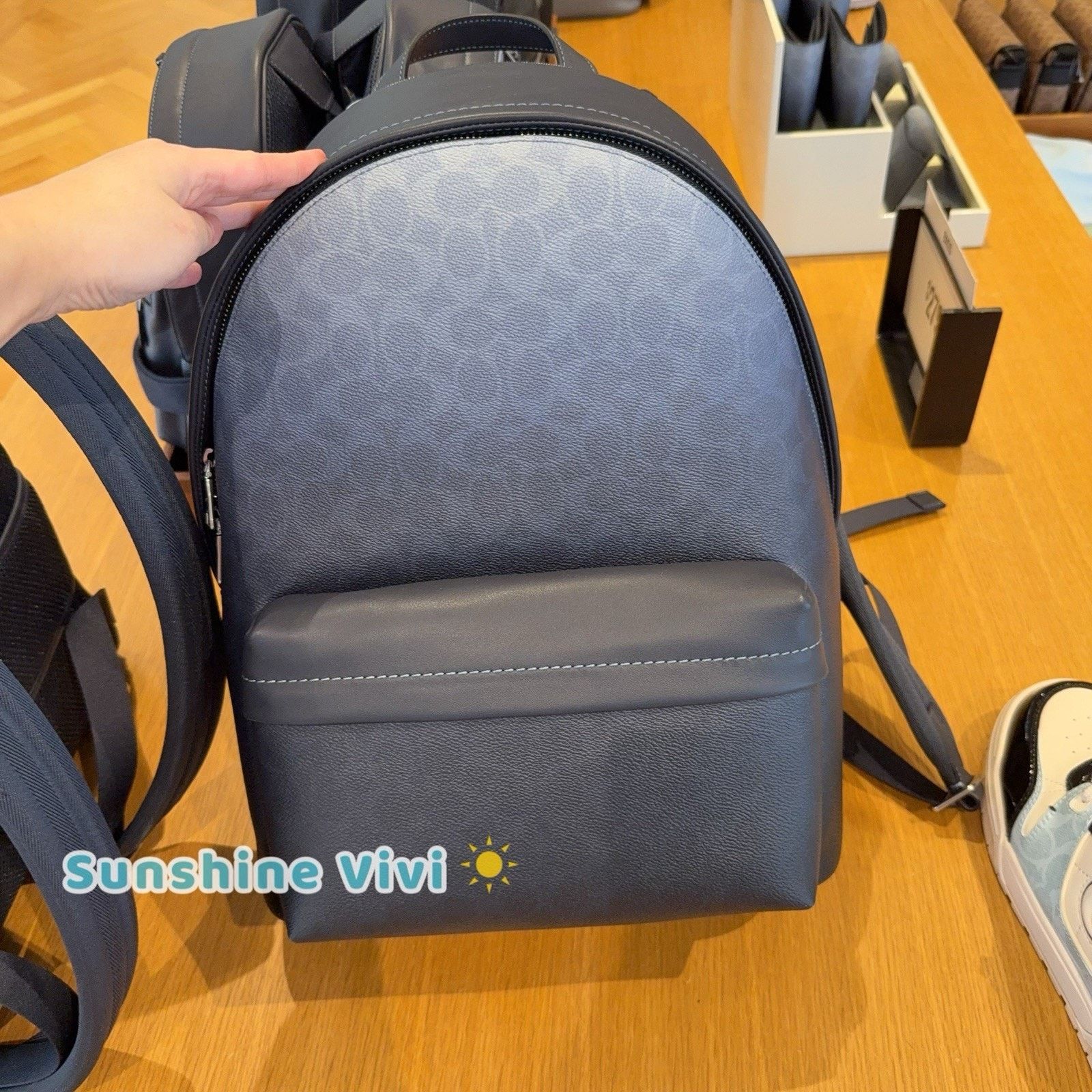 Coach NWT Coach Taylor Backpack Ombre Signature CDX84 Silver/Blue Size ONE SIZE - 7 Thumbnail