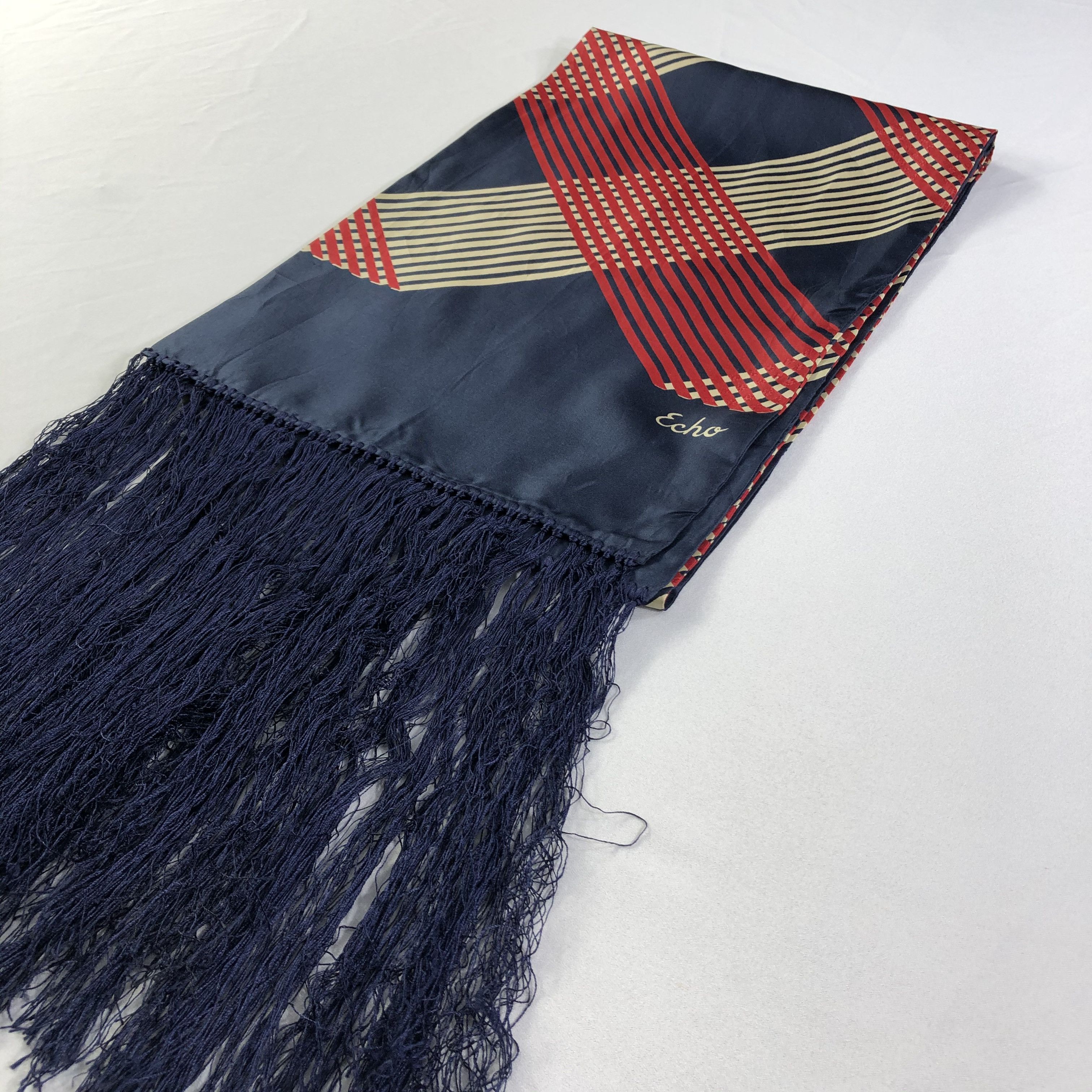 Vintage Vintage Echo Silk Scarf Size ONE SIZE - 4 Thumbnail