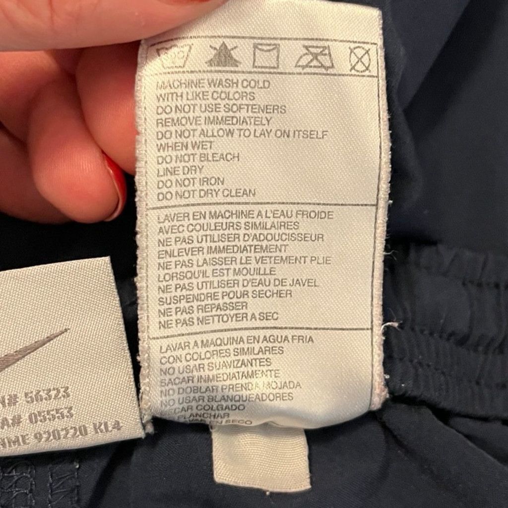 Nike Vtg Y2K Nike Gray Tag Dri Fit Navy Lightweight Track Pants L Size US 33 - 7 Thumbnail
