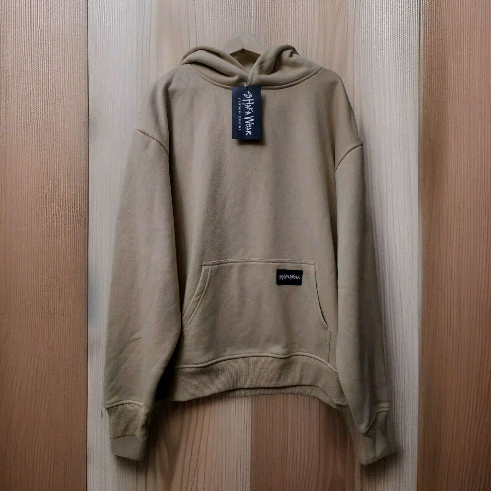 Vintage Shaka Wear Hoodie Heavyweight Cotton Essentials Oatmeal Size US XL / EU 56 / 4 - 6 Thumbnail