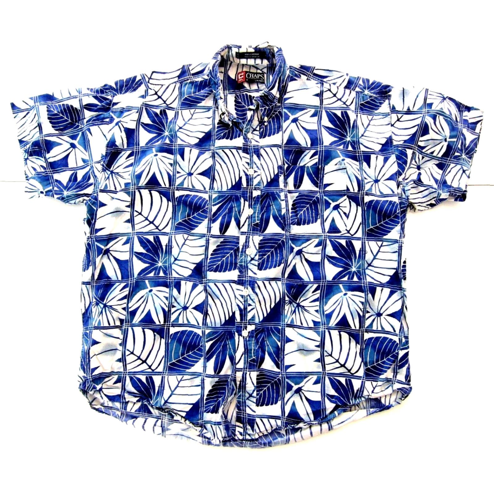 Ralph Lauren VINTAGE Ralph Lauren Chaps Shirt Men XL Floral Blue Size US XL / EU 56 / 4 - 2 Thumbnail