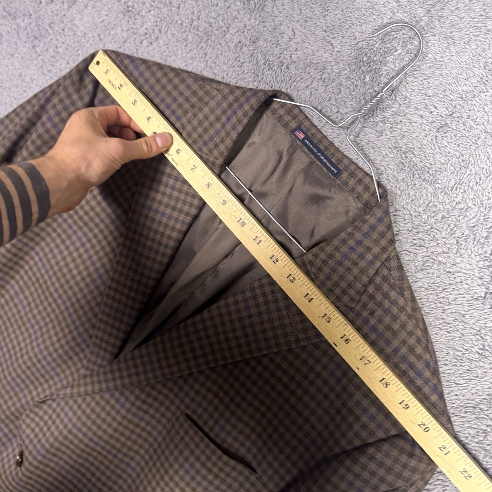 Hart Schaffner Marx Hart Schaffner Marx Blazer 54L Windowpane Check Wool Sport Coat Suit Jacket Blazer Size 54R - 6 Thumbnail