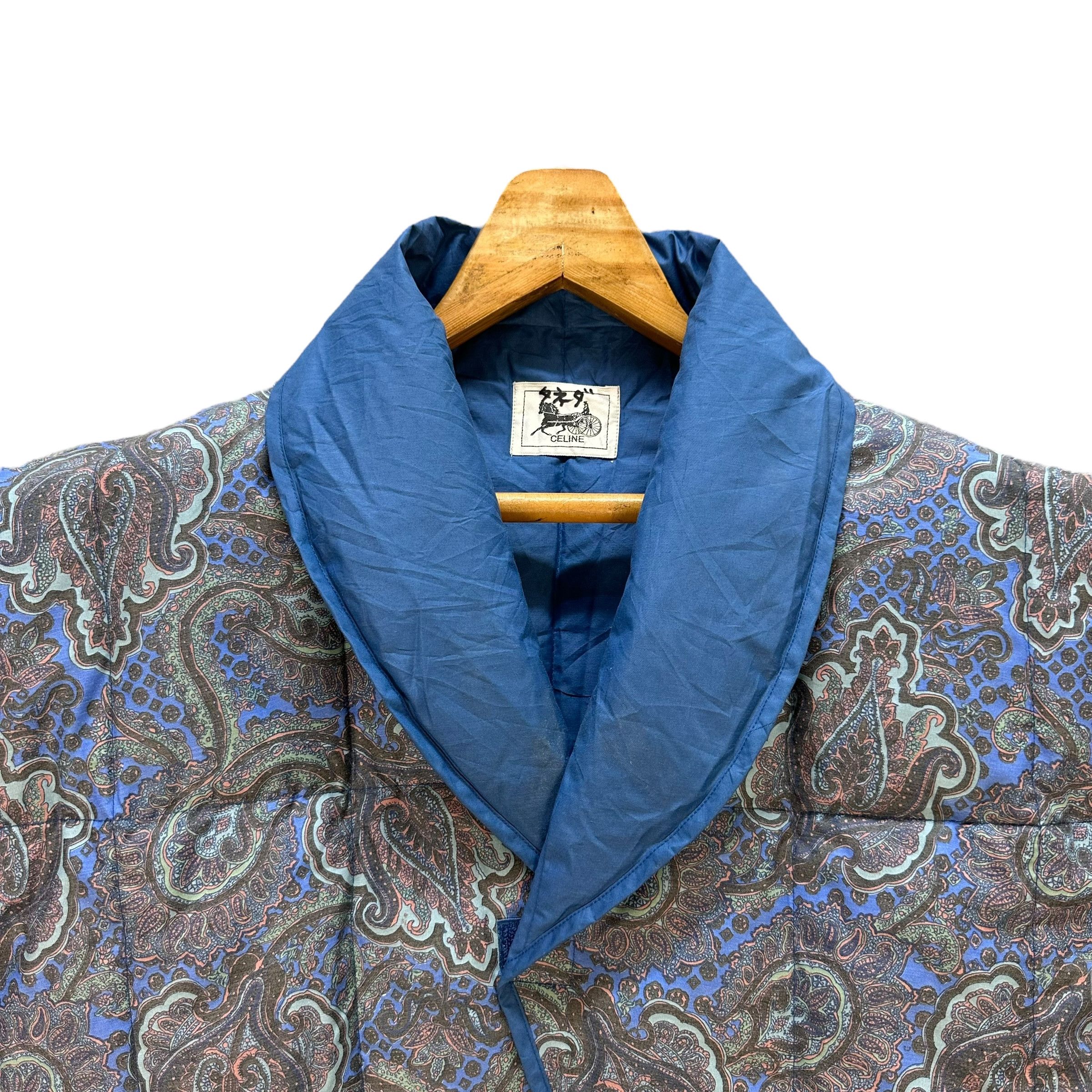 Celine Vintage CELINE Paisley Pattern Down Poncho Vest #A77-1864 Size M / US 6-8 / IT 42-44 - 2 Thumbnail