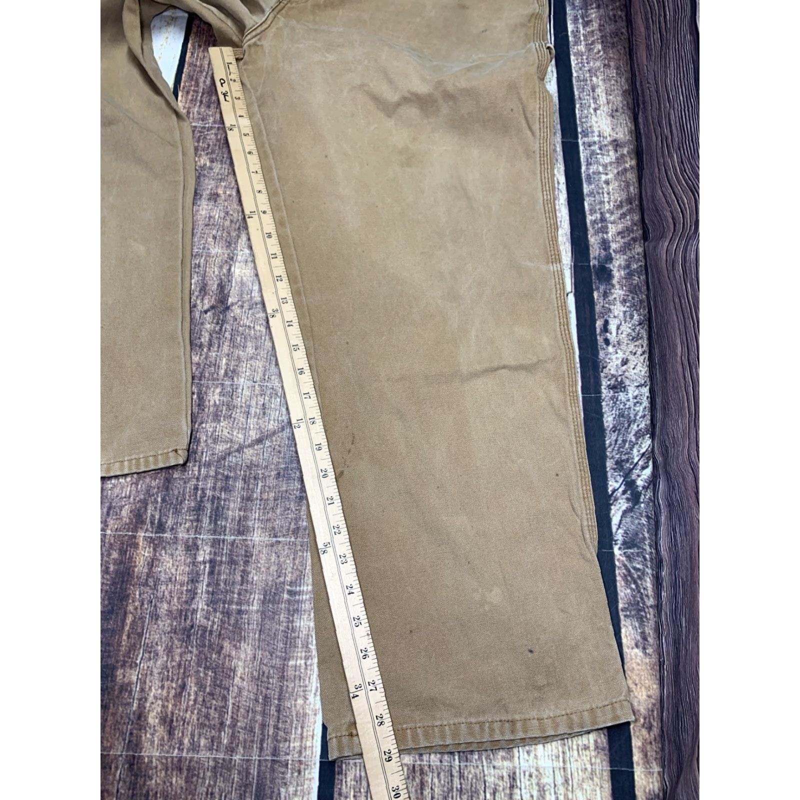 Dickies DICKIES Carpenter Pants Jeans Brown Duck Mens Size 40 x 28.5 Work Construction Pants Carpenter Brown Duck Mens 40x28.5 Size US 40 / EU 56 - 4 Thumbnail
