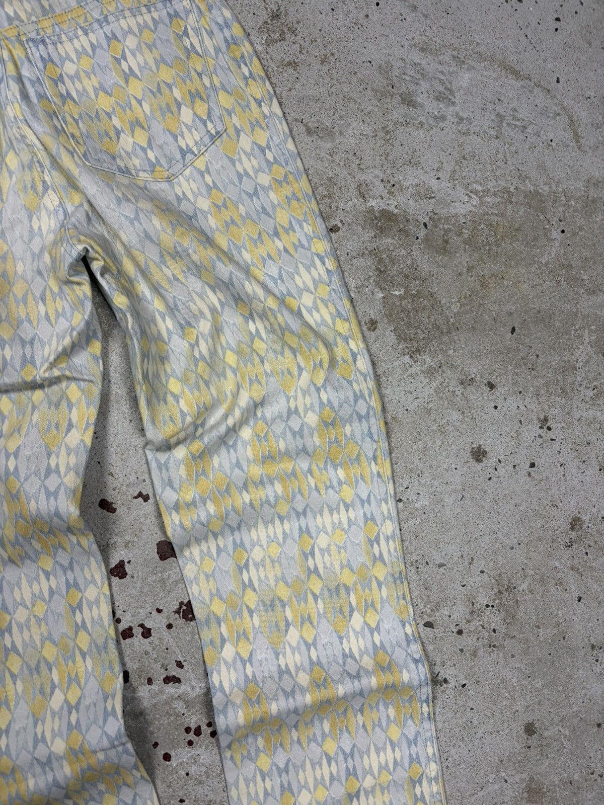 Roberto Cavalli Vintage 1990s Roberto Cavalli Jeans Geometric Abstract Size 24" / US 00 / IT 34 - 15 Thumbnail