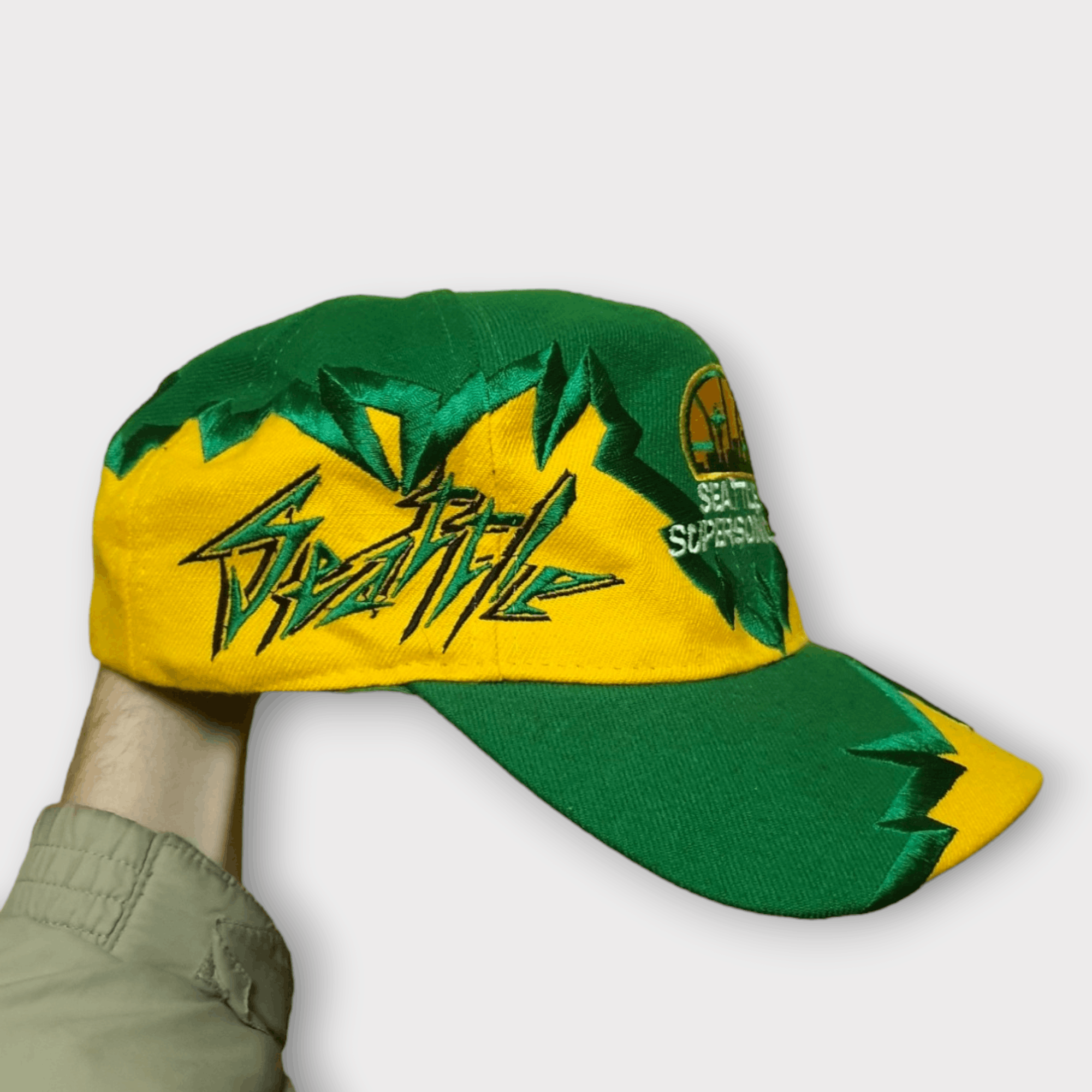 Vintage Seattle SuperSonics Drew Pearson Swirl Snapback